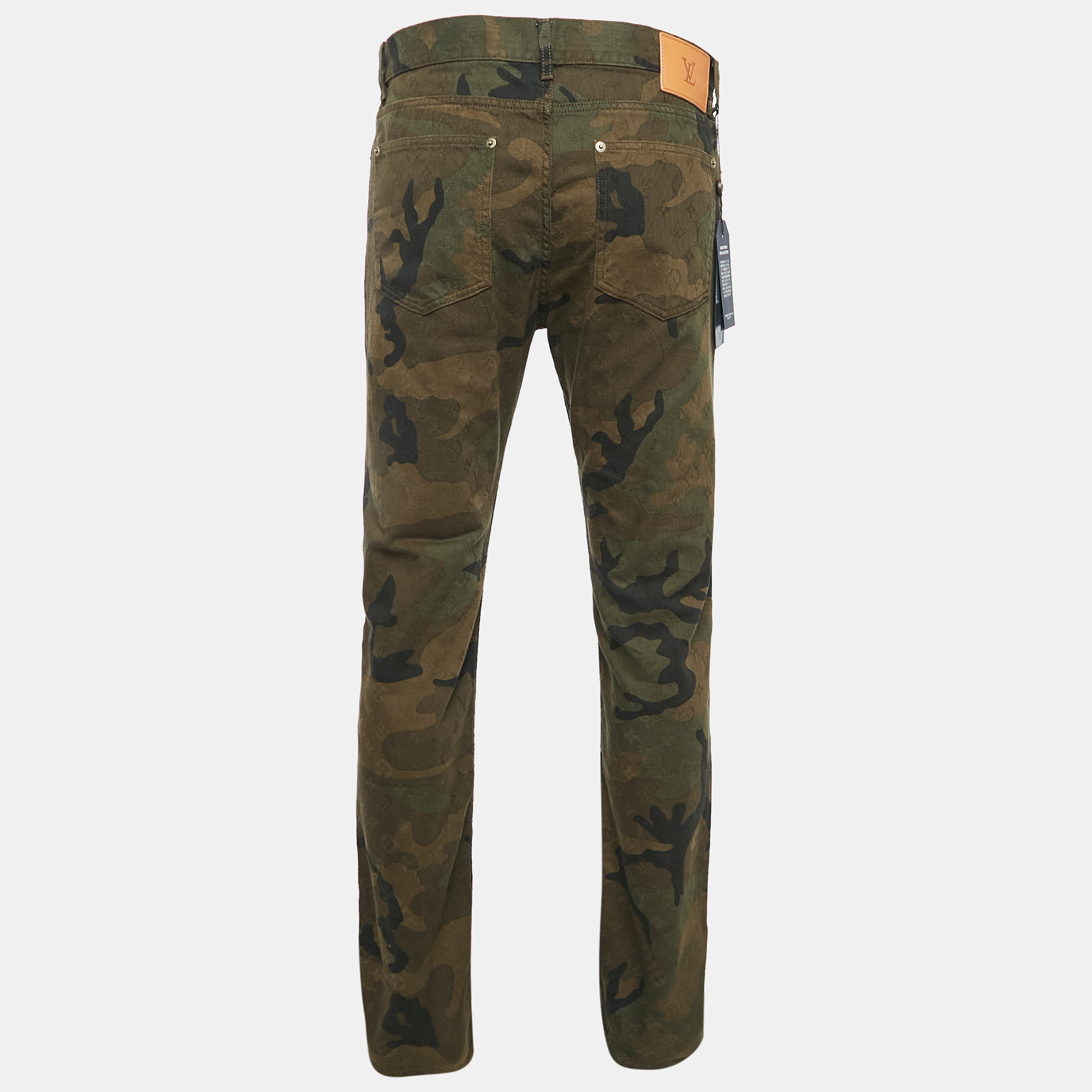 Louis Vuitton X Supreme Camouflage Monogram Jacquard Regular Fit Jeans M