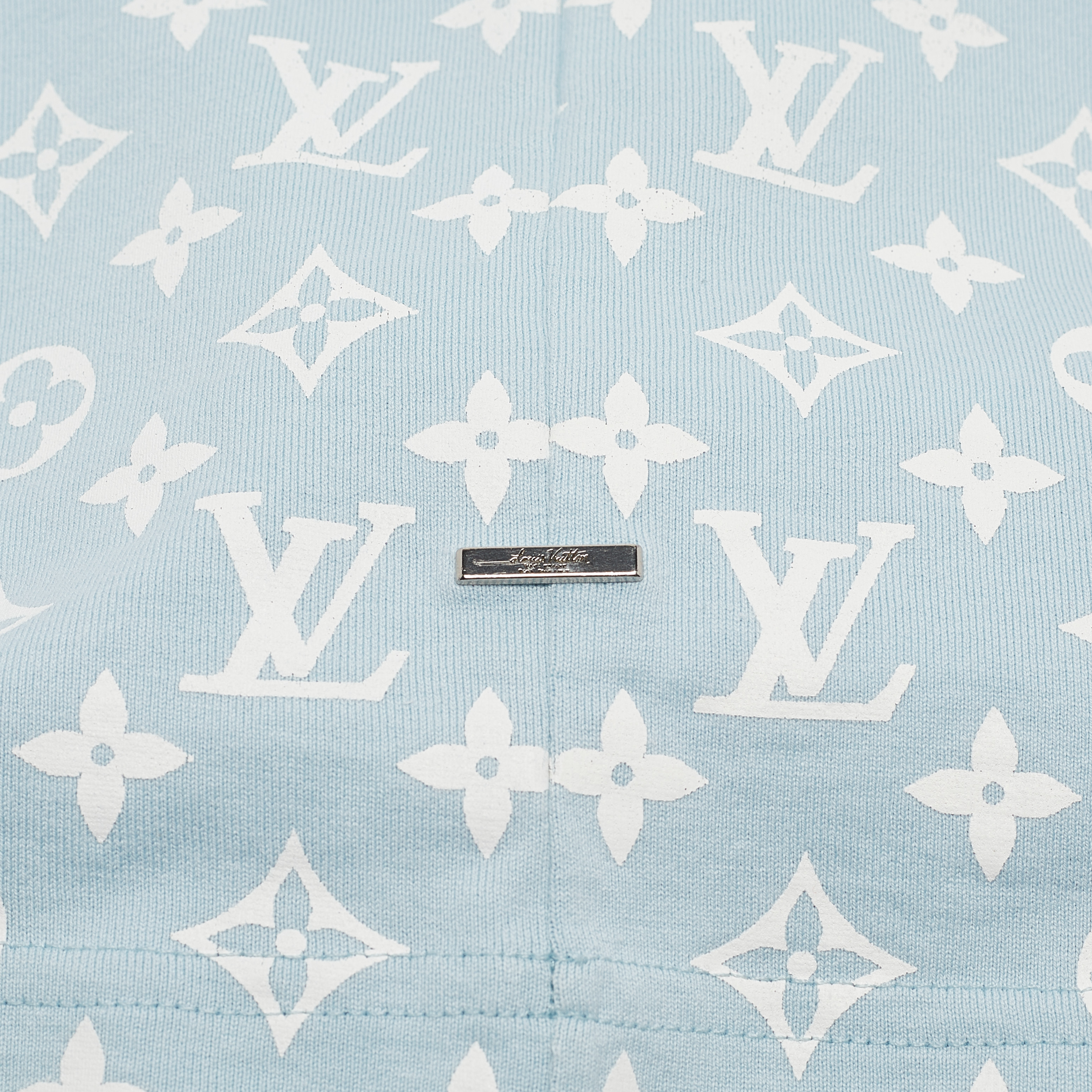 Louis Vuitton Blue Gradient Monogram Print Cotton T-Shirt M