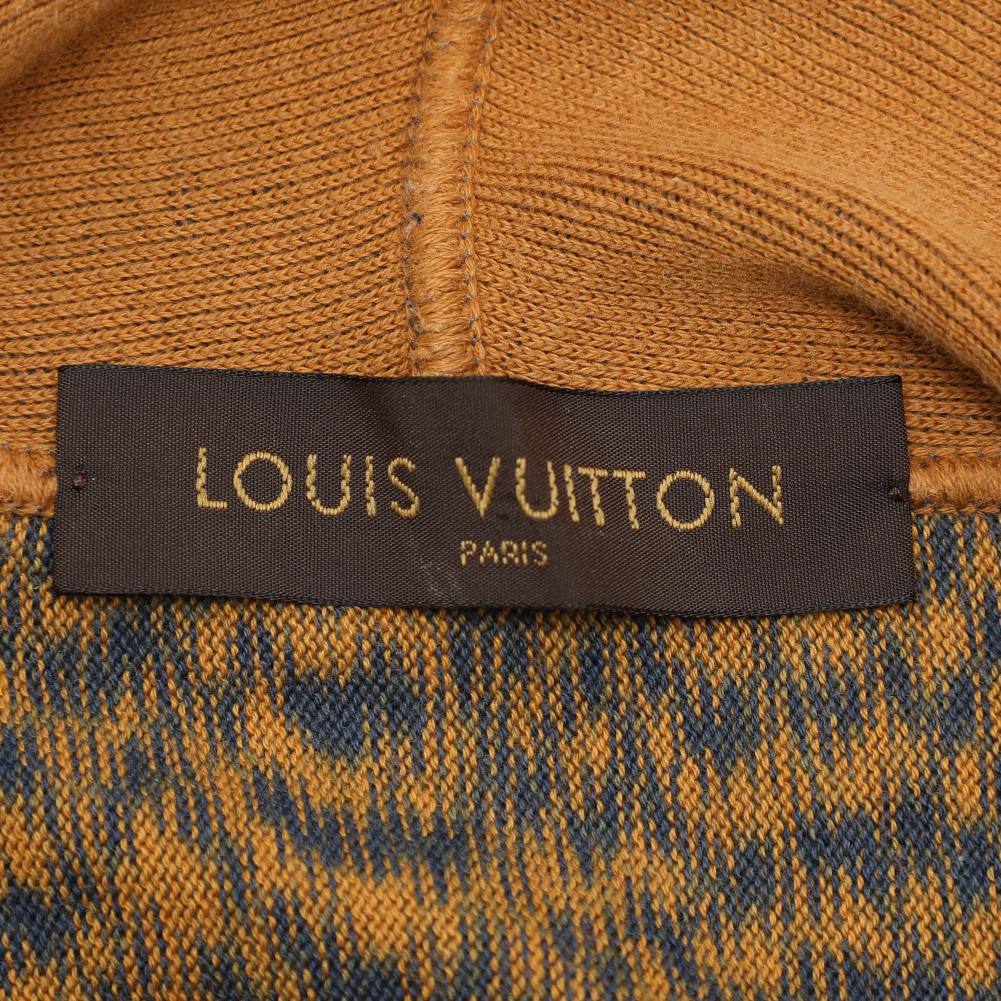 Louis Vuitton Yellow Cotton Blend Americas Cup Patch Hoodie Jacket L