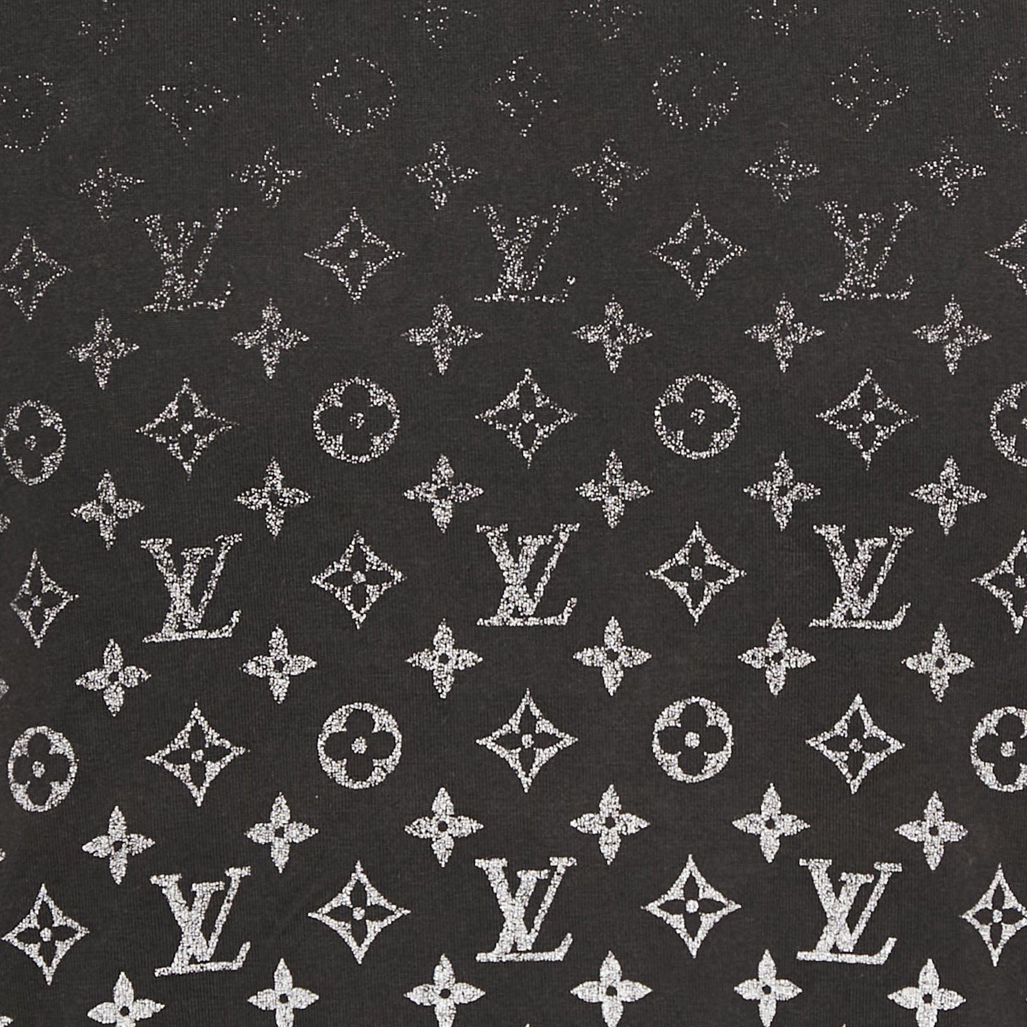 Louis Vuitton Black Gradient Monogram Print Cotton T-Shirt S