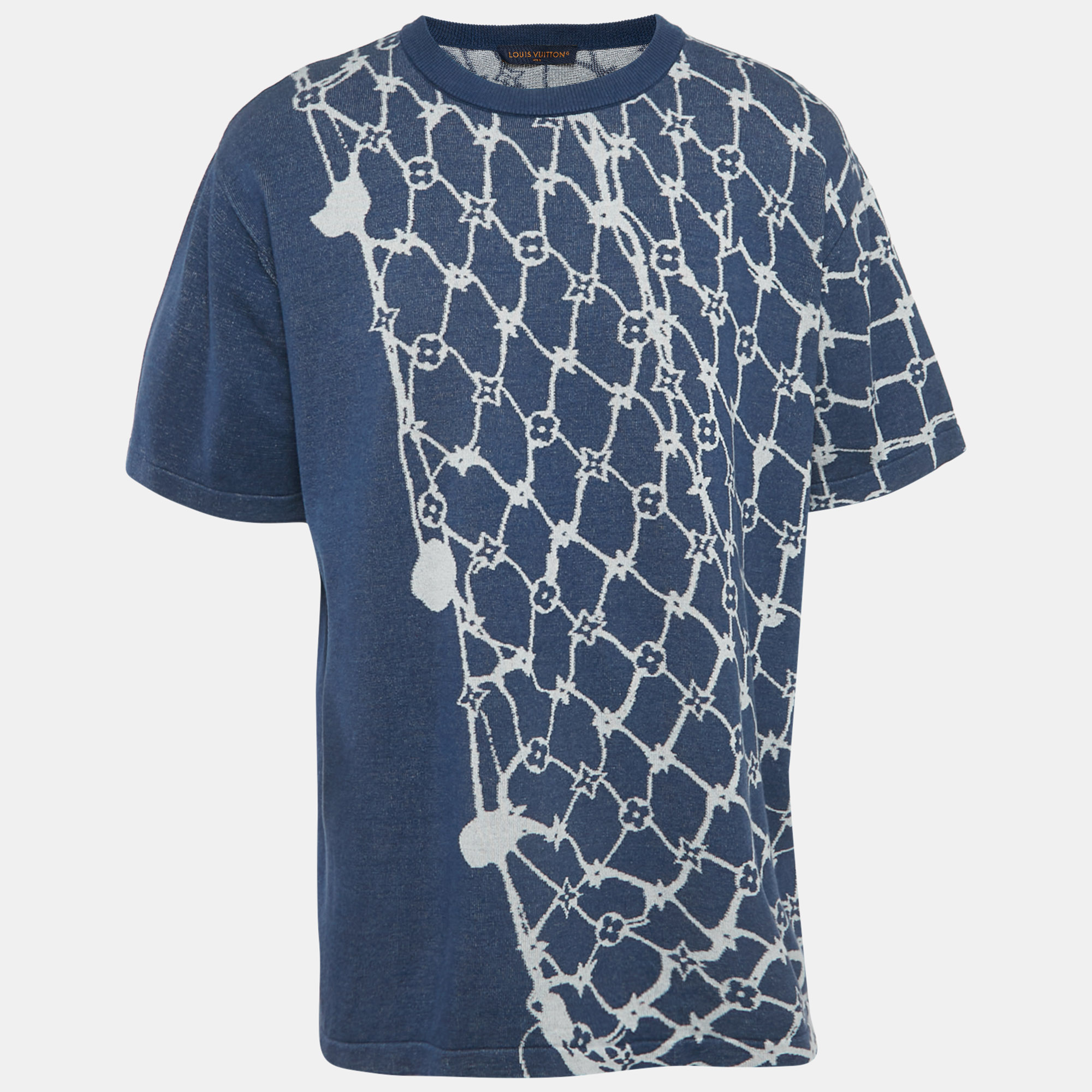 Louis Vuitton Blue Monogram Fishnet Cotton T-Shirt 4L
Louis Vuitton Blue Monogram Fishnet Cotton T-Shirt 4L