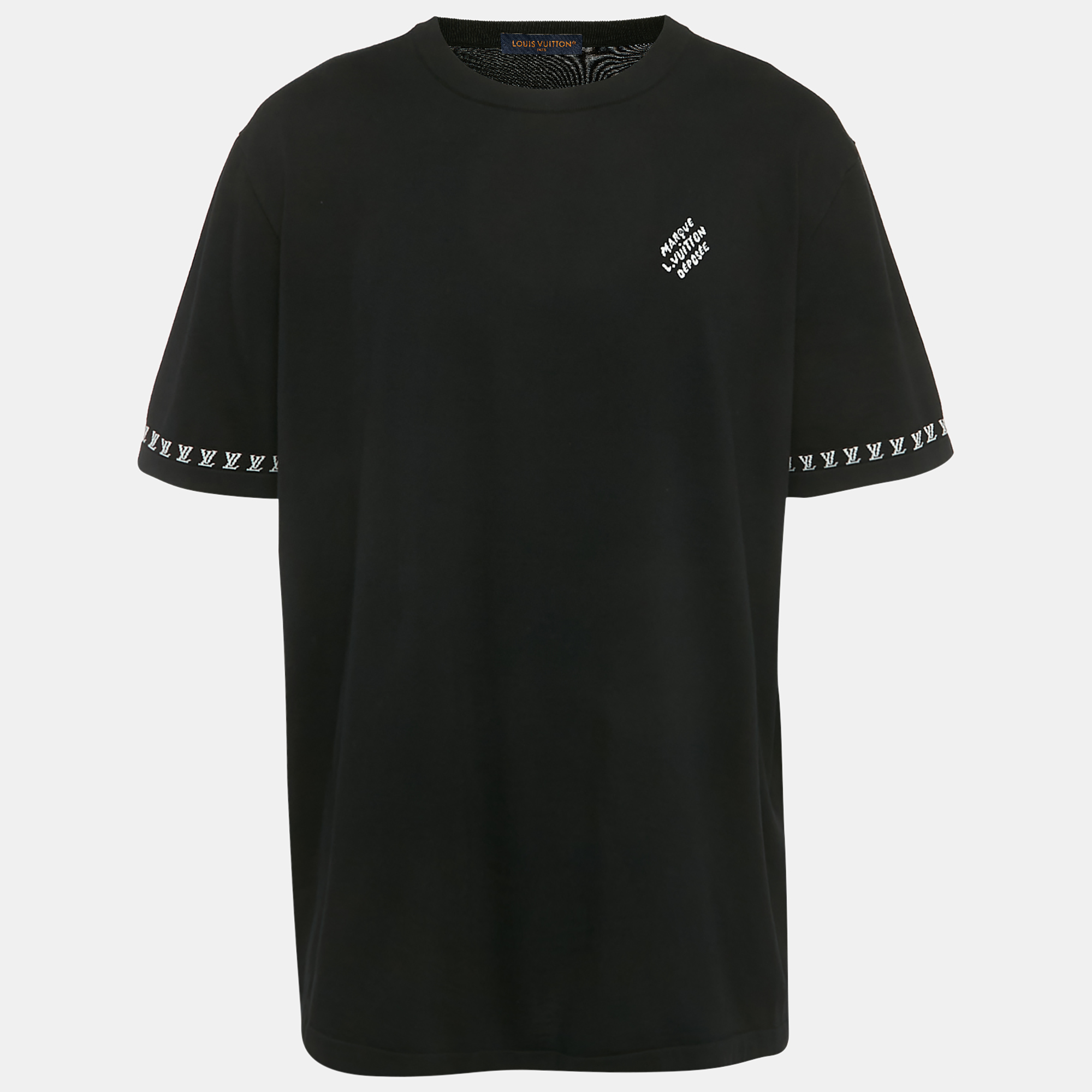 Louis Vuitton Black Marque L.Vuitton Déposée Intarsia Cotton T-Shirt 4L
Louis Vuitton Black Marque L.Vuitton Déposée Intarsia Cotton T-Shirt 4L