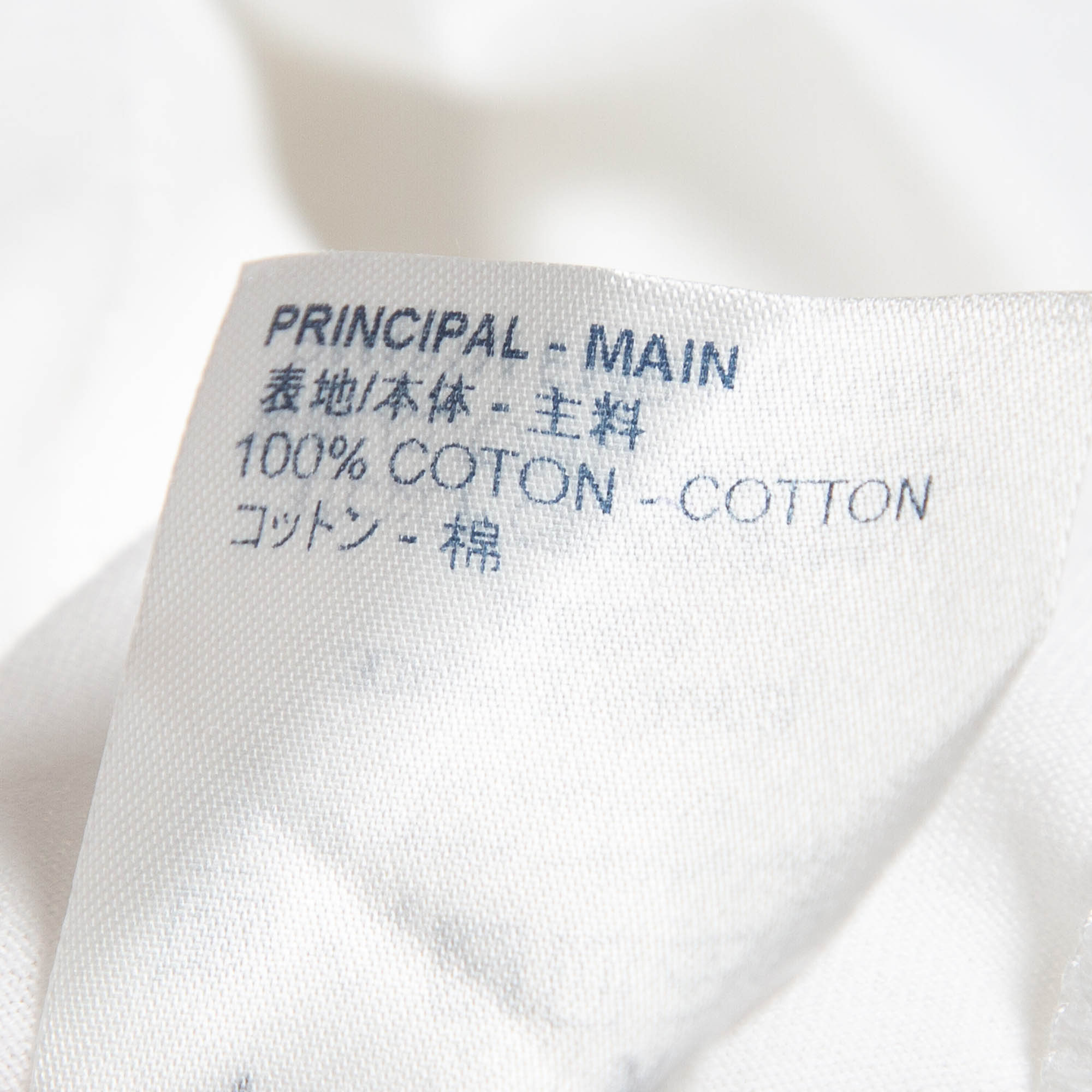 Louis Vuitton White Varsity Print Cotton Aloha T-Shirt S
