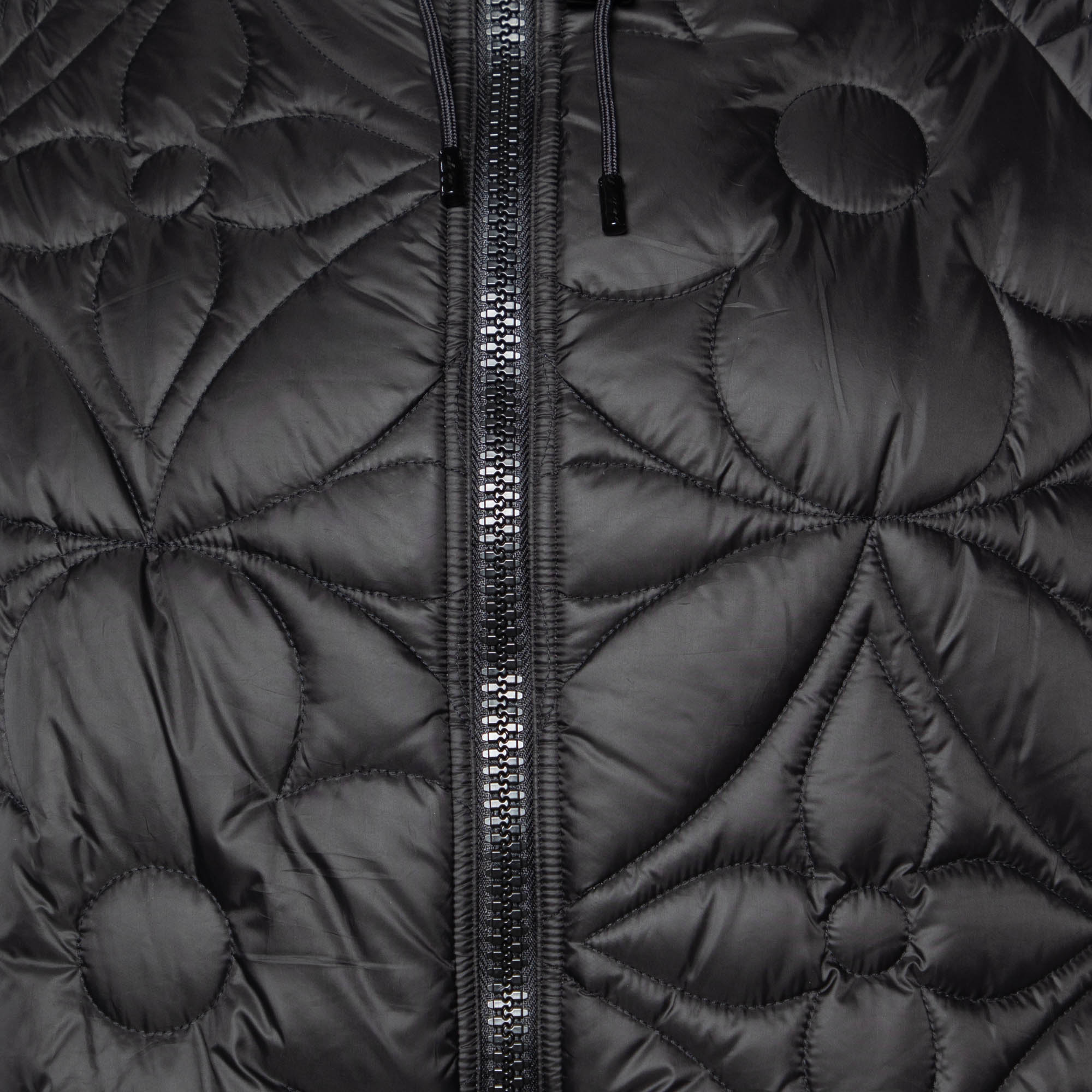 Louis Vuitton Black Monogram Quilted Reversible Puffer Jacket L