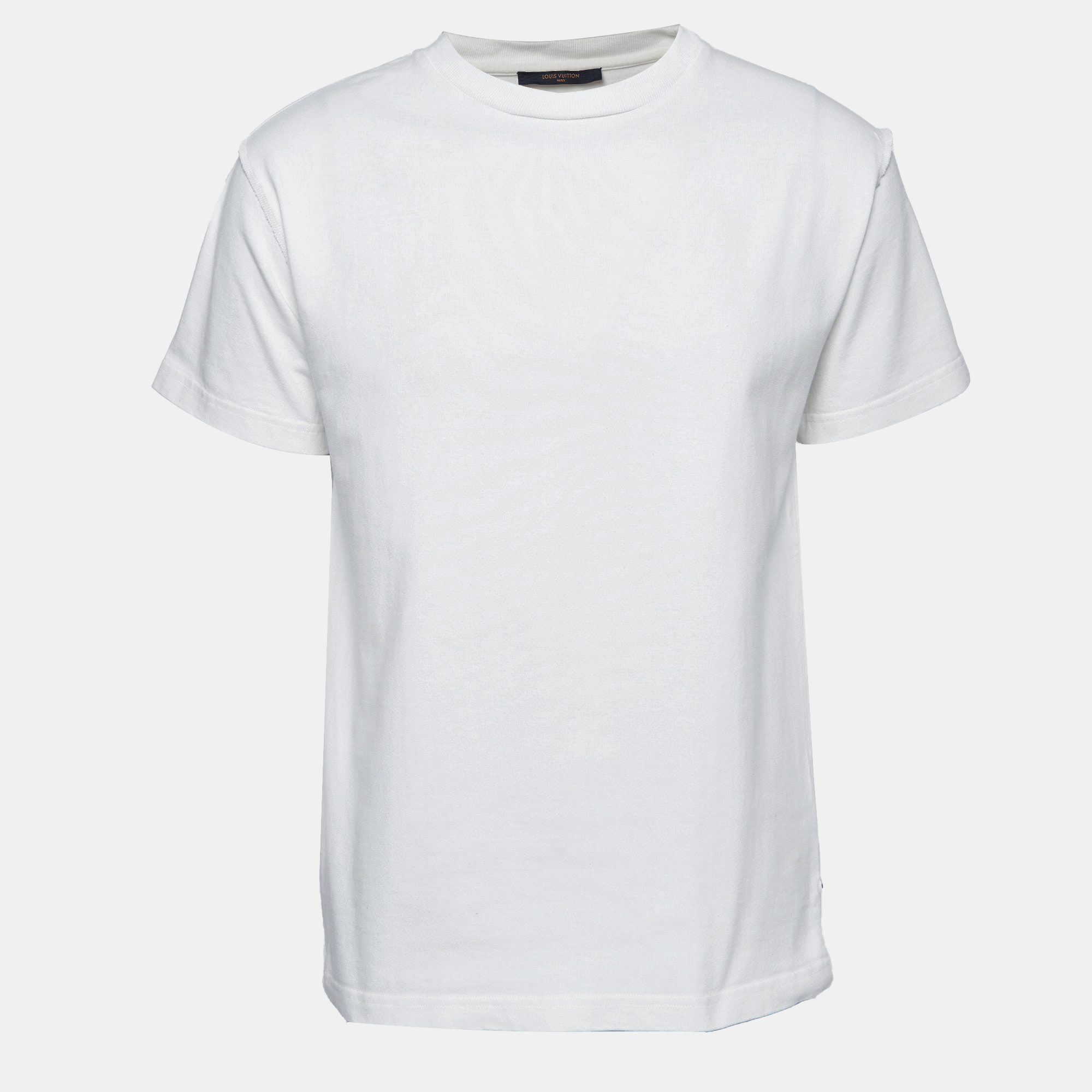 Louis vuitton white cotton crew neck t-shirt s