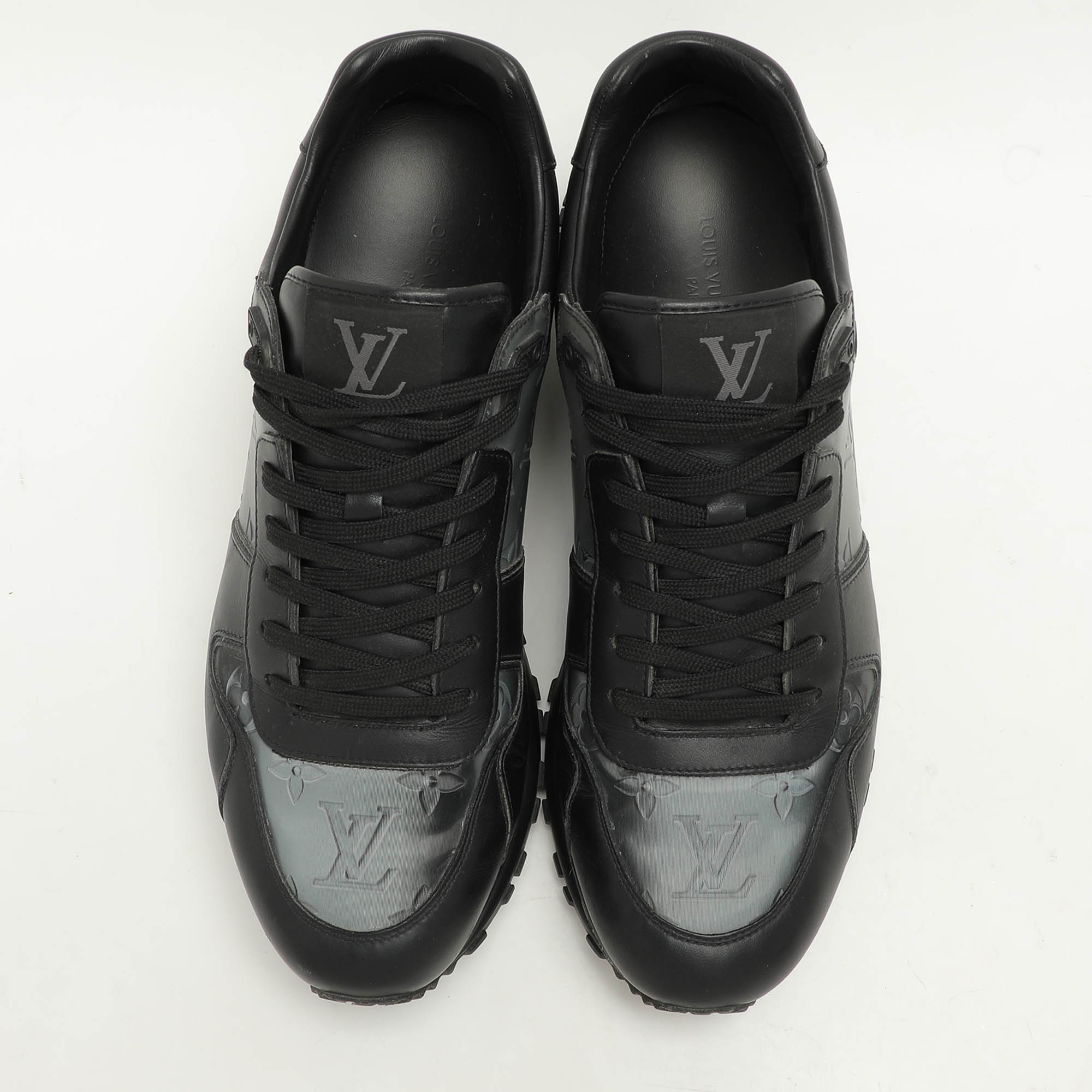 Louis Vuitton Black Monogram PVC And Leather Runaway Sneakers Size 42