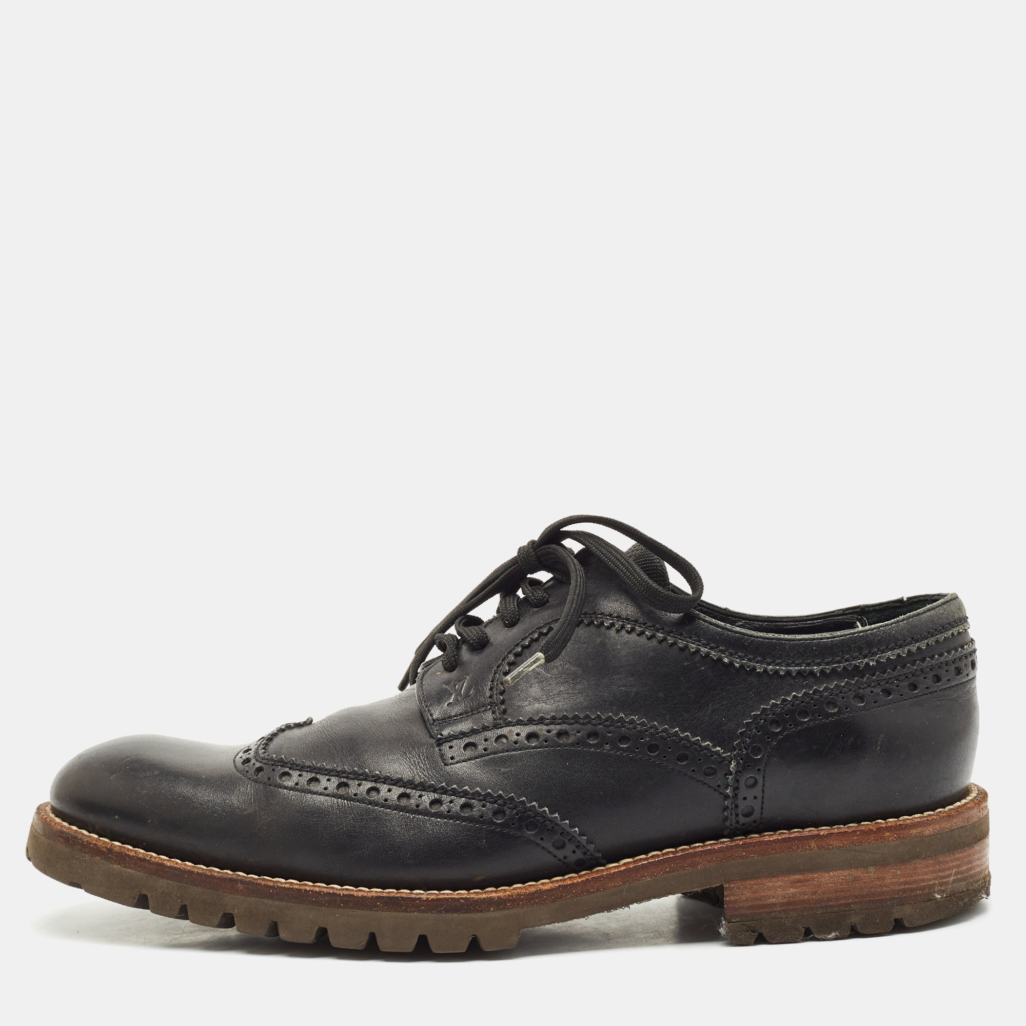 Louis Vuitton Black Leather Lace Up Brogue Wingtip Derby Size 43
Louis Vuitton Black Leather Lace Up Brogue Wingtip Derby Size 43
