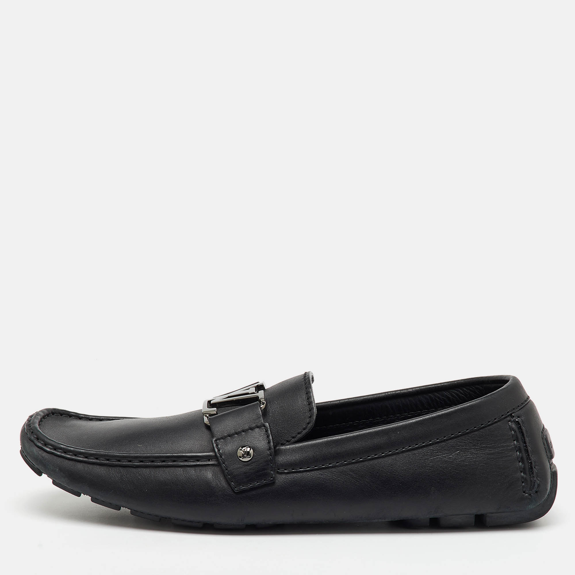 Louis Vuitton Black Leather Monte Carlo Slip On Loafers Size 44
Louis Vuitton Black Leather Monte Carlo Slip On Loafers Size 44