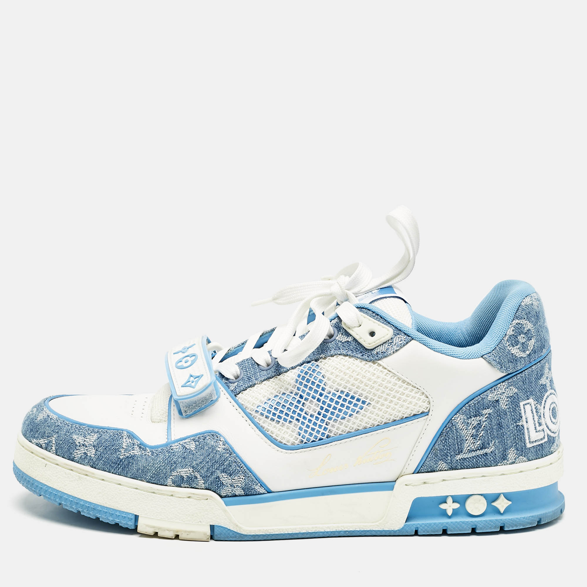 Louis Vuitton Blue Denim and Leather LV Trainer Low Top Sneakers Size 42
Louis Vuitton Blue Denim and Leather LV Trainer Low Top Sneakers Size 42