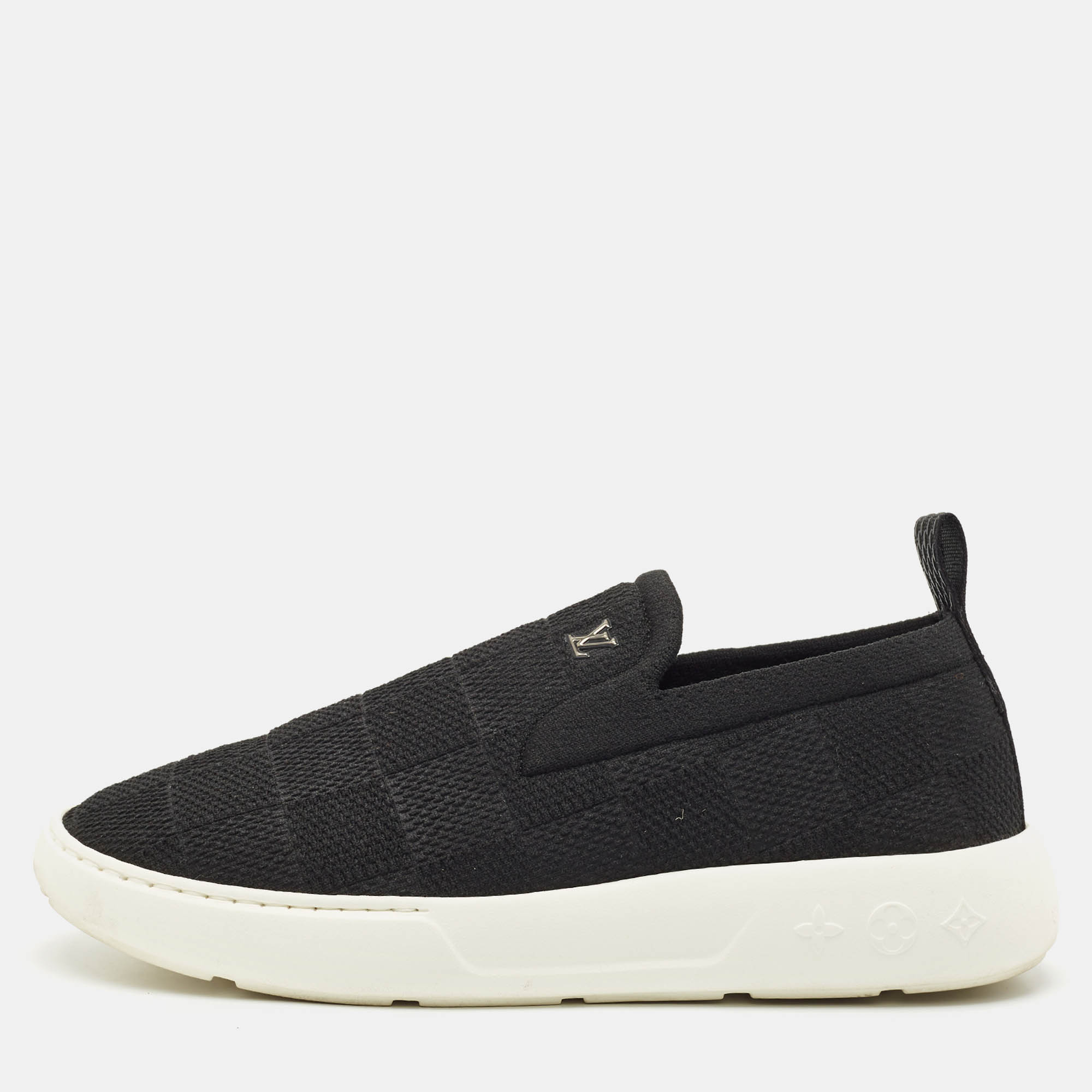 Louis Vuitton Navy Blue Knit Fabric Pacific Slip On Sneakers Size 41.5, Black
Louis Vuitton Navy Blue Knit Fabric Pacific Slip On Sneakers Size 41.5, Black