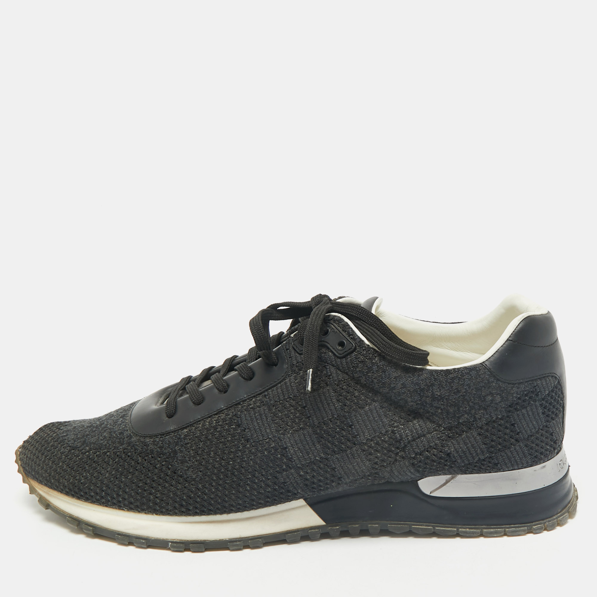 Louis Vuitton Black Damier Knit Fabric And Leather Run Away Low Top Sneakers Size 44
Louis Vuitton Black Damier Knit Fabric And Leather Run Away Low Top Sneakers Size 44