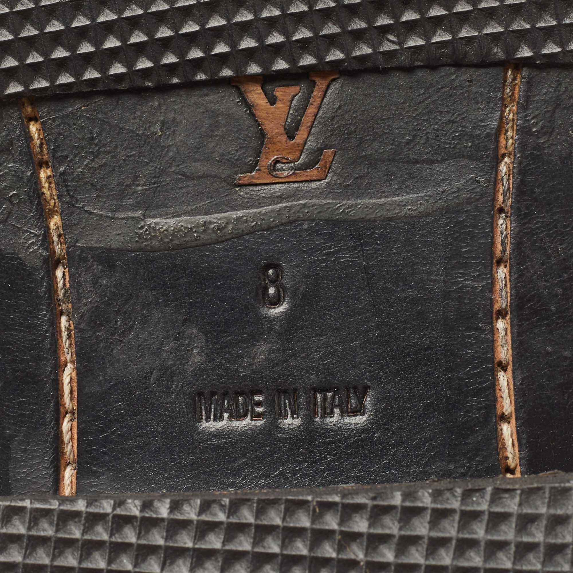 Louis Vuitton Black Leather Calf Length Boots Size 42