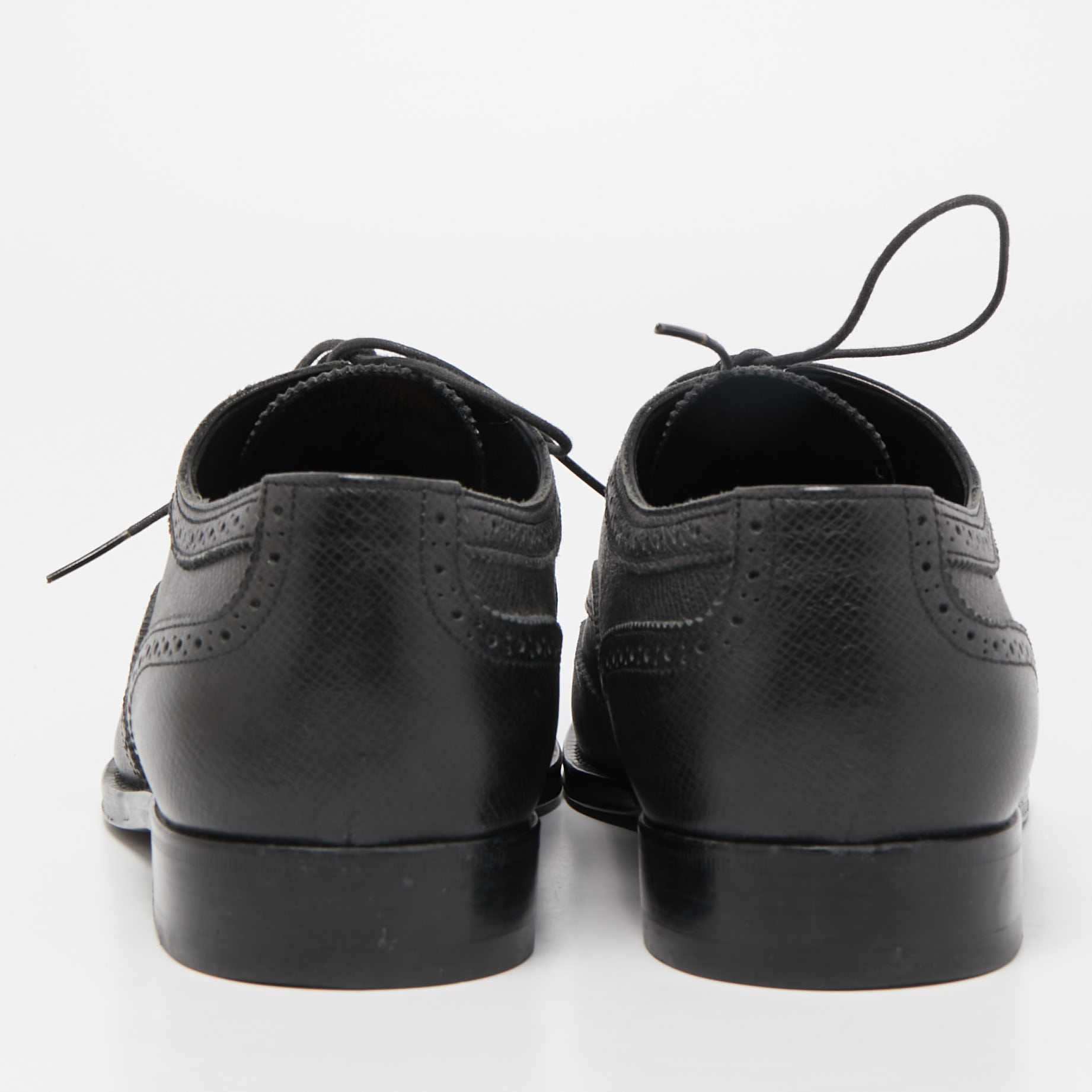 Louis Vuitton Black Leather Lace Up Oxfords Size 41.5