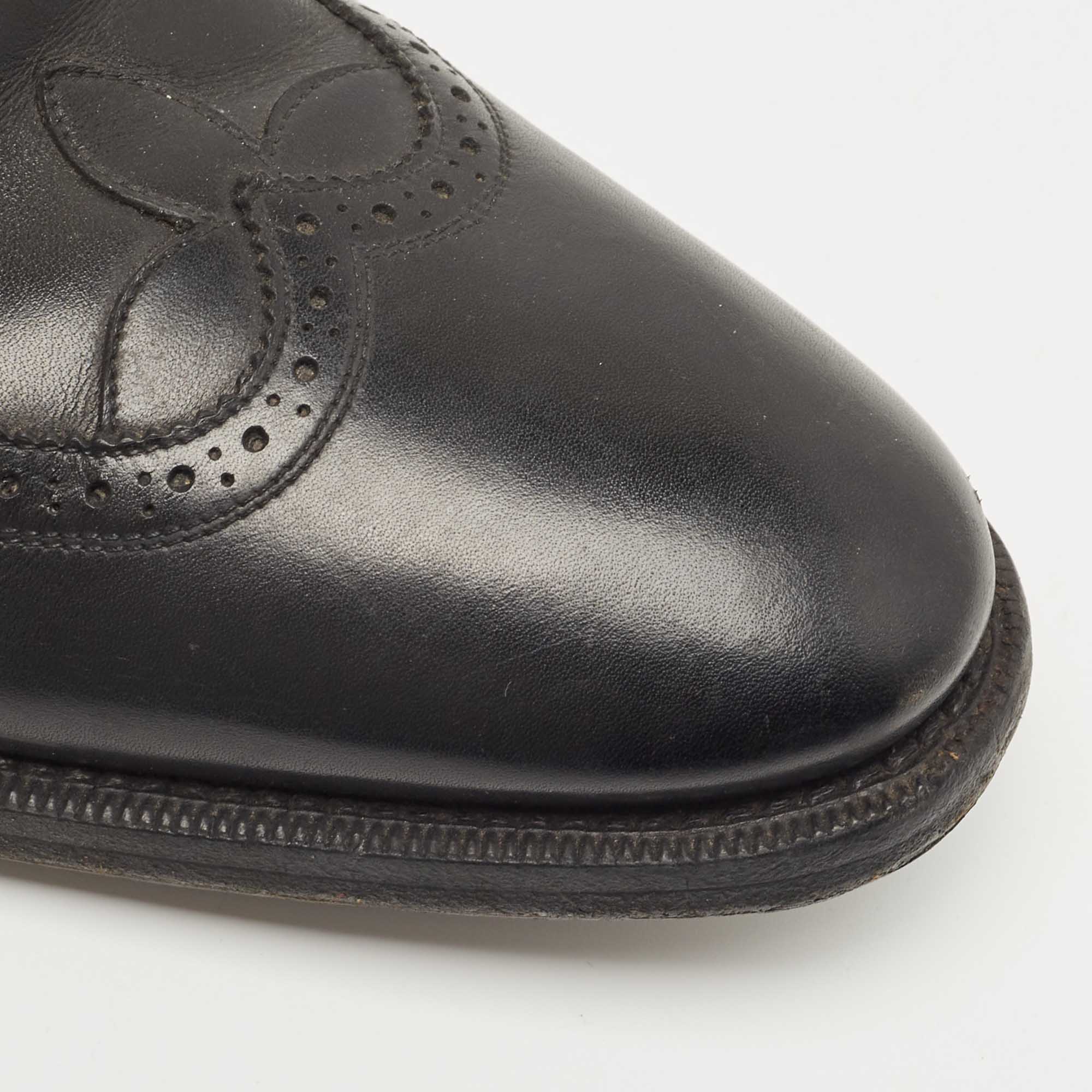 Louis Vuitton Black Leather Lace Up Oxfords Size 44