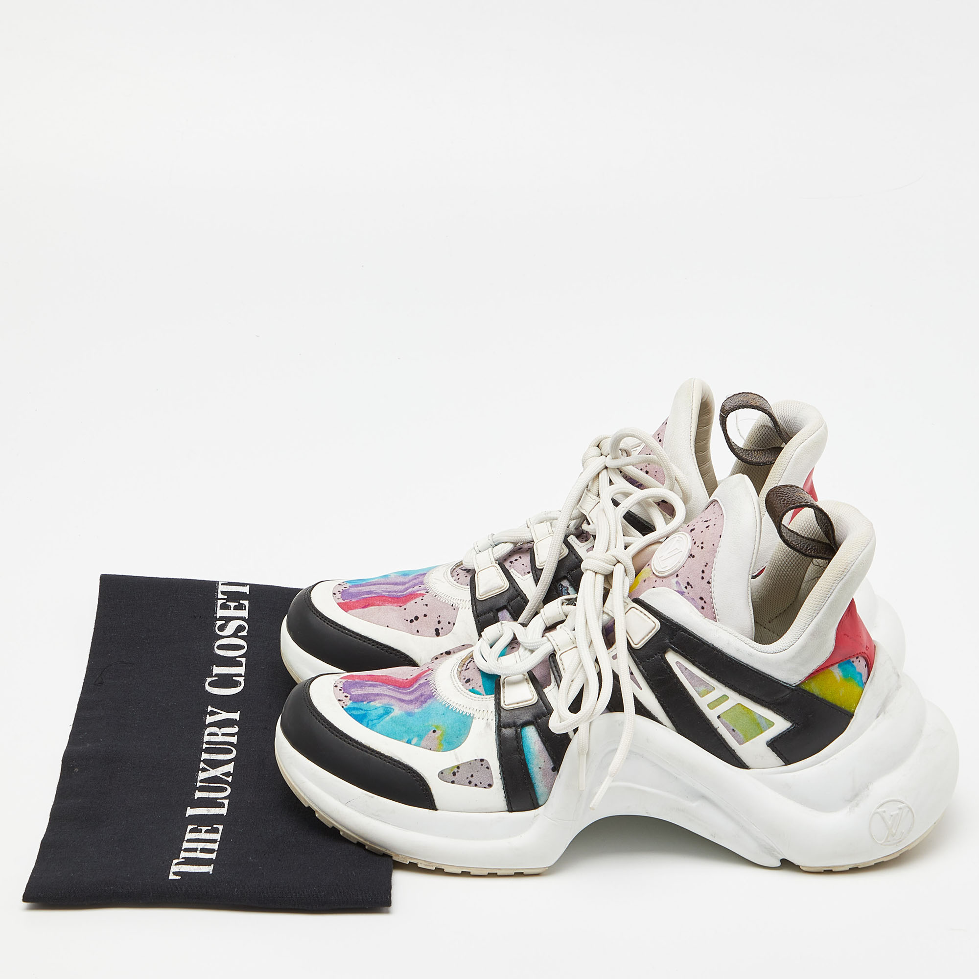Louis Vuitton Multicolor Nylon And Leather Archlight Sneakers Size 40