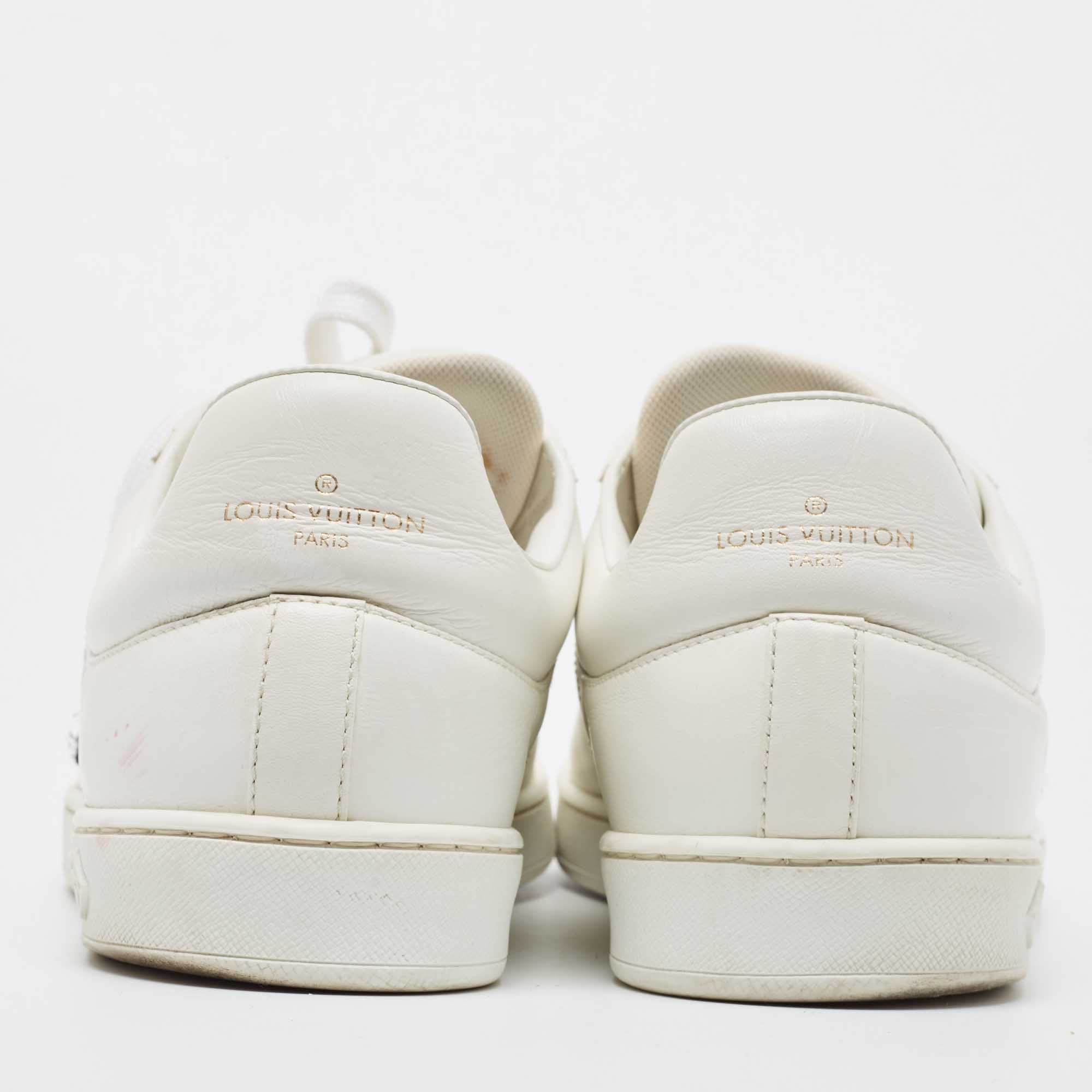 Louis Vuitton White Leather Rivoli Sneakers Size 42