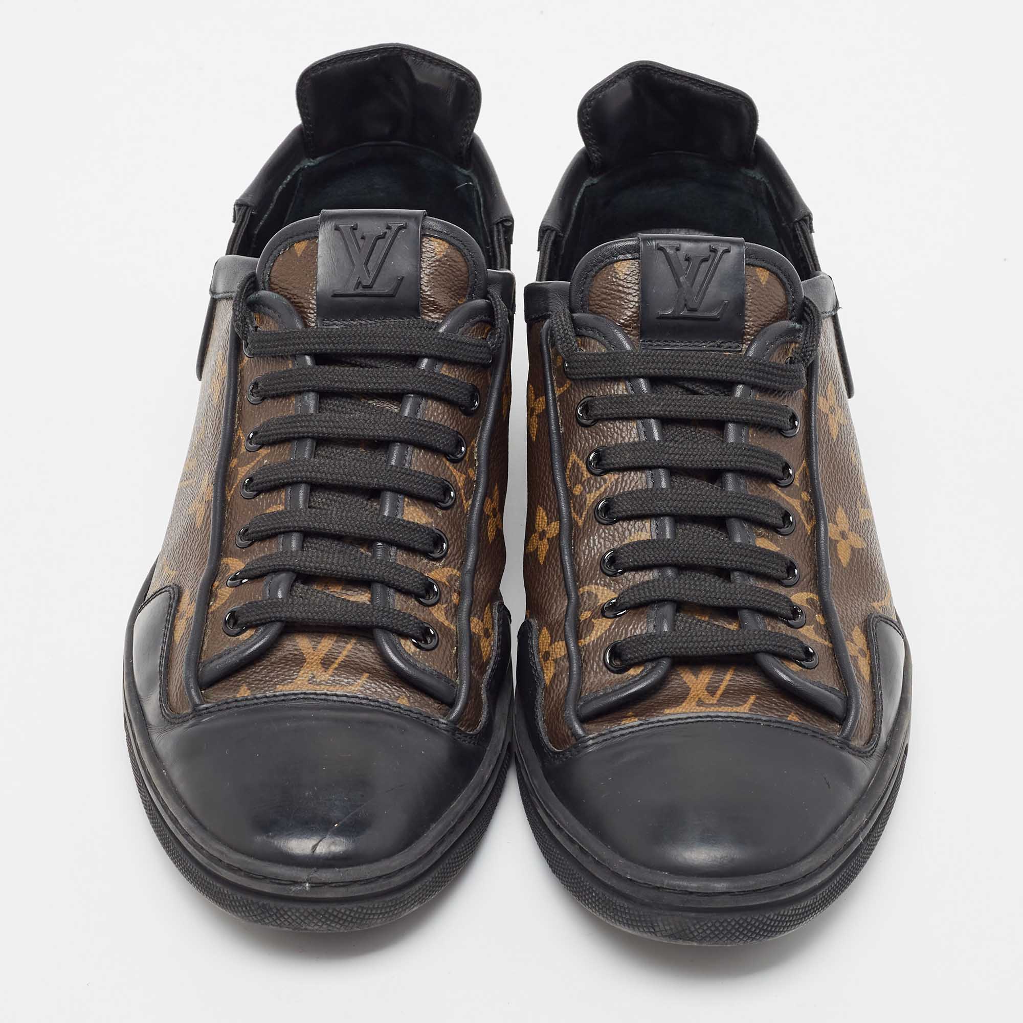 Louis Vuitton Brown Monogram Canvas Slalom Low Top Sneakers Size 42.5