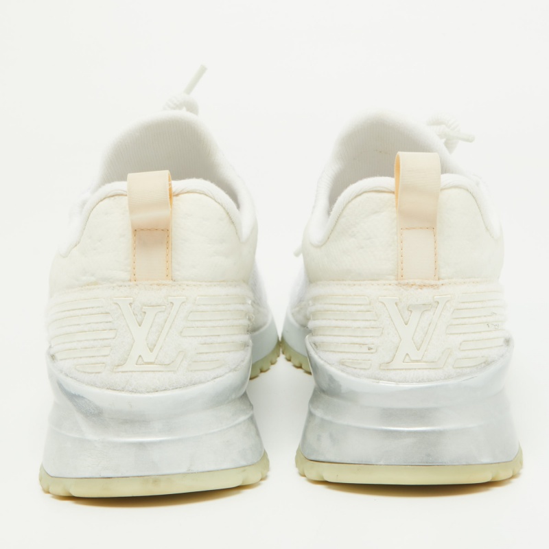 Louis Vuitton White Knit Fabric V.N.R Sneakers Size 41