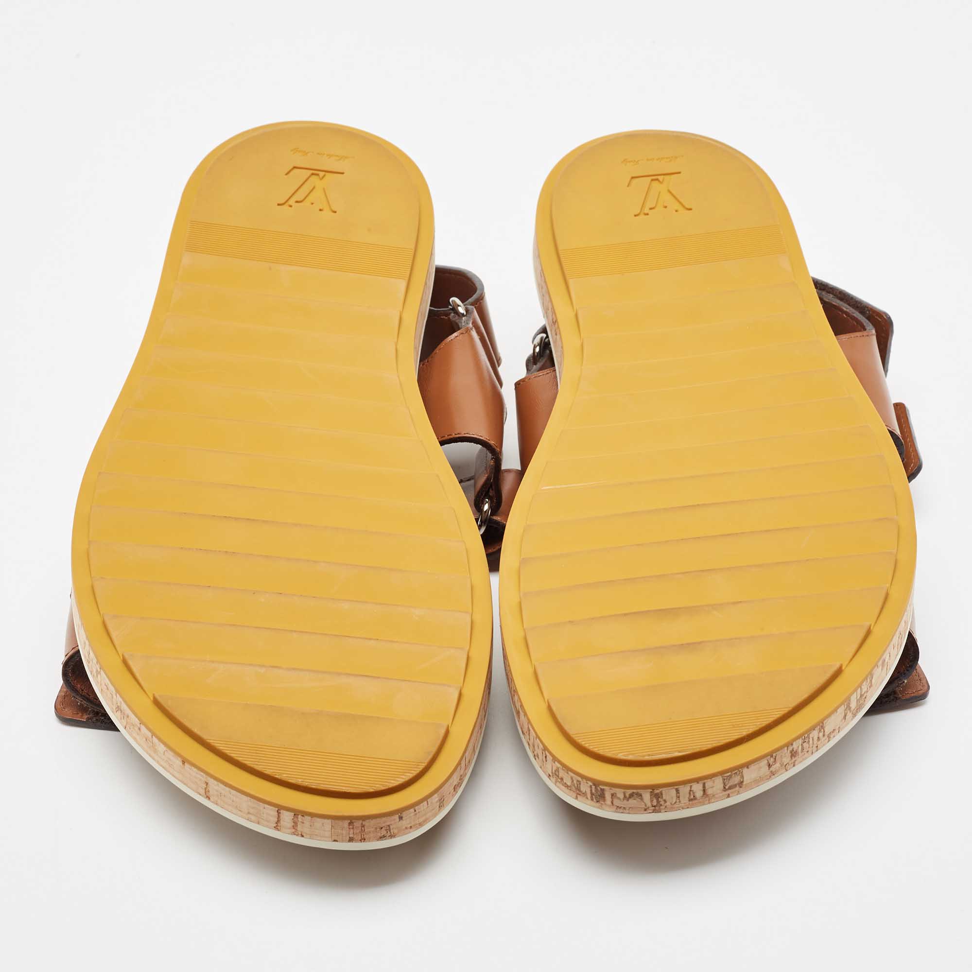Louis Vuitton Brown Leather Sandals Size 42.5