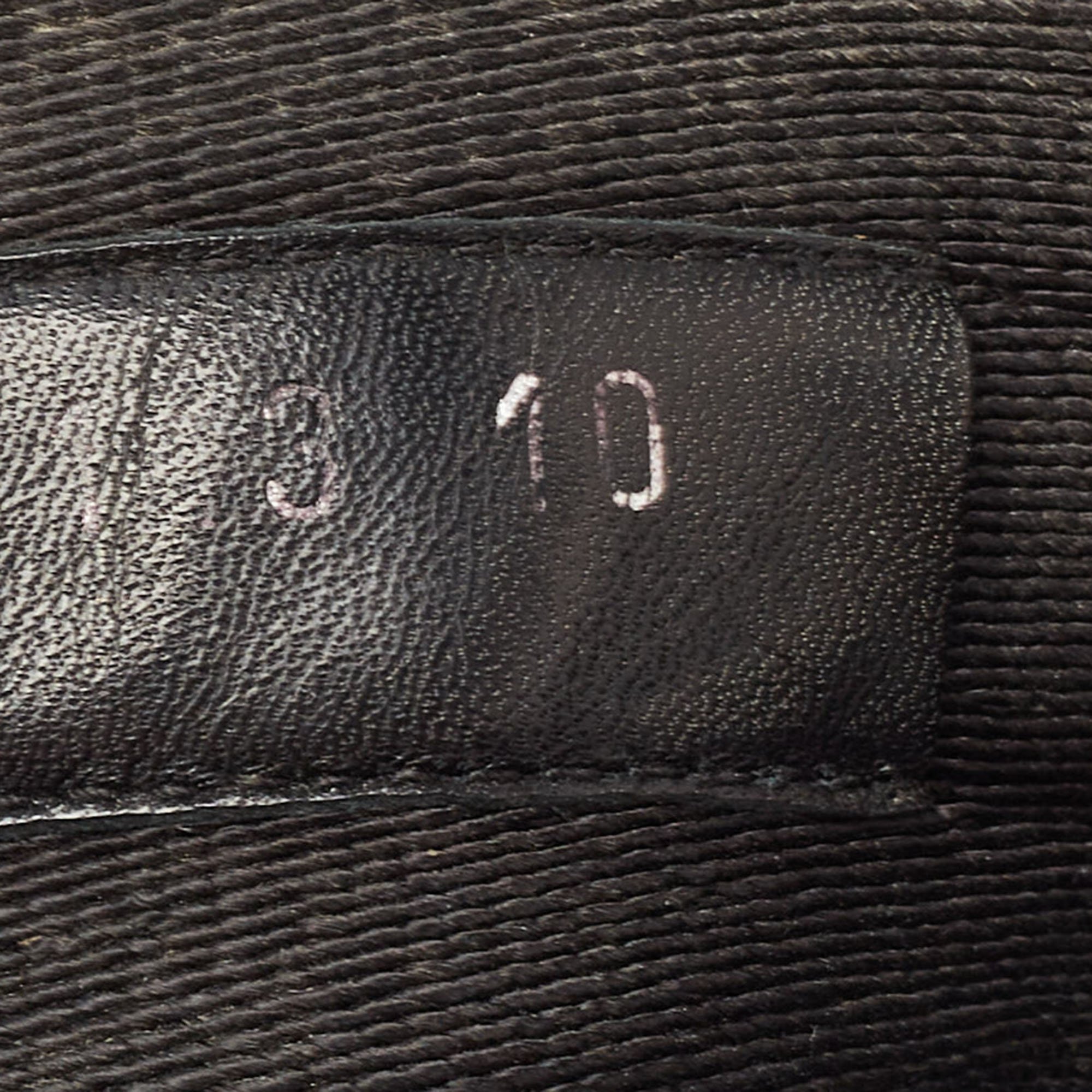 Louis Vuitton Black Leather And Canvas Criss Cross Slides Size 44