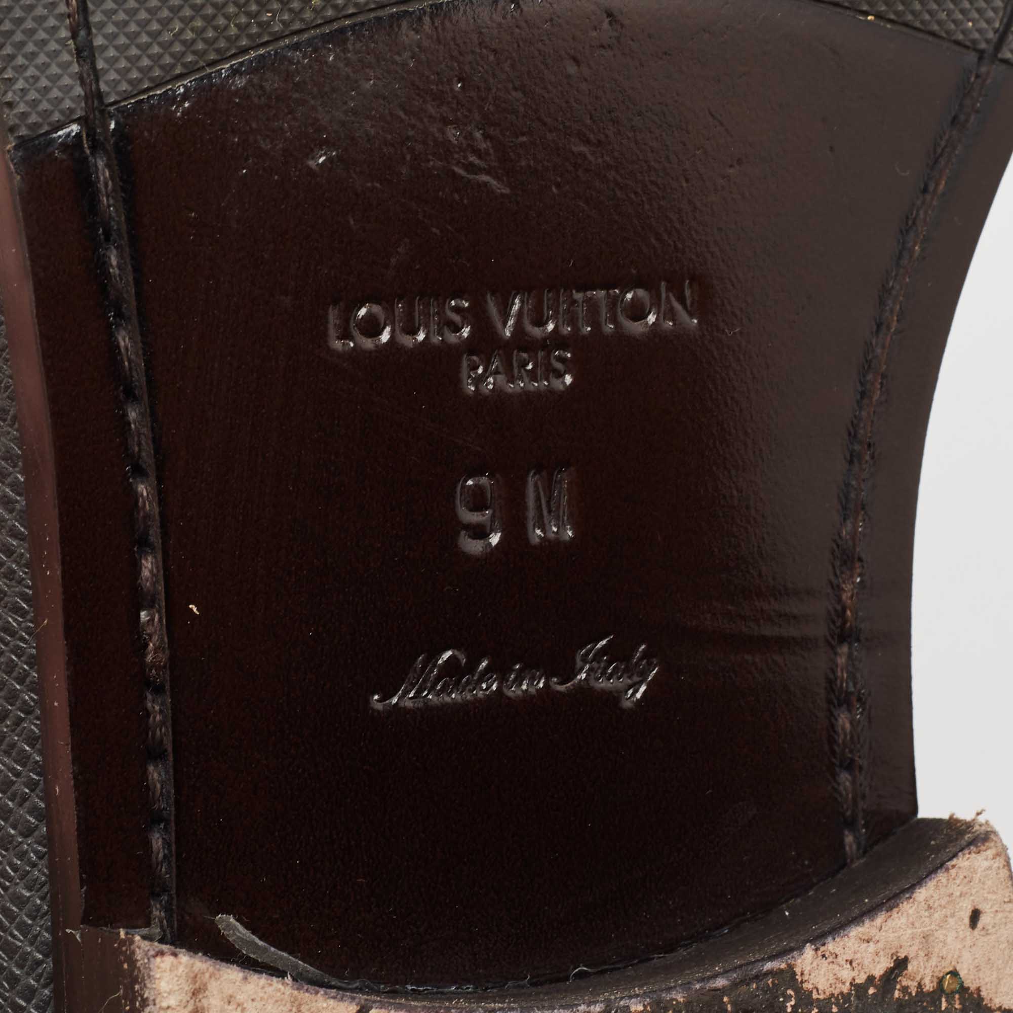 Louis Vuitton Black Leather Major Loafers Size 43
