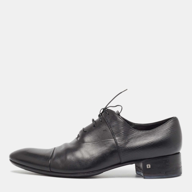Louis vuitton black epi leather classic cap toe derby size 45