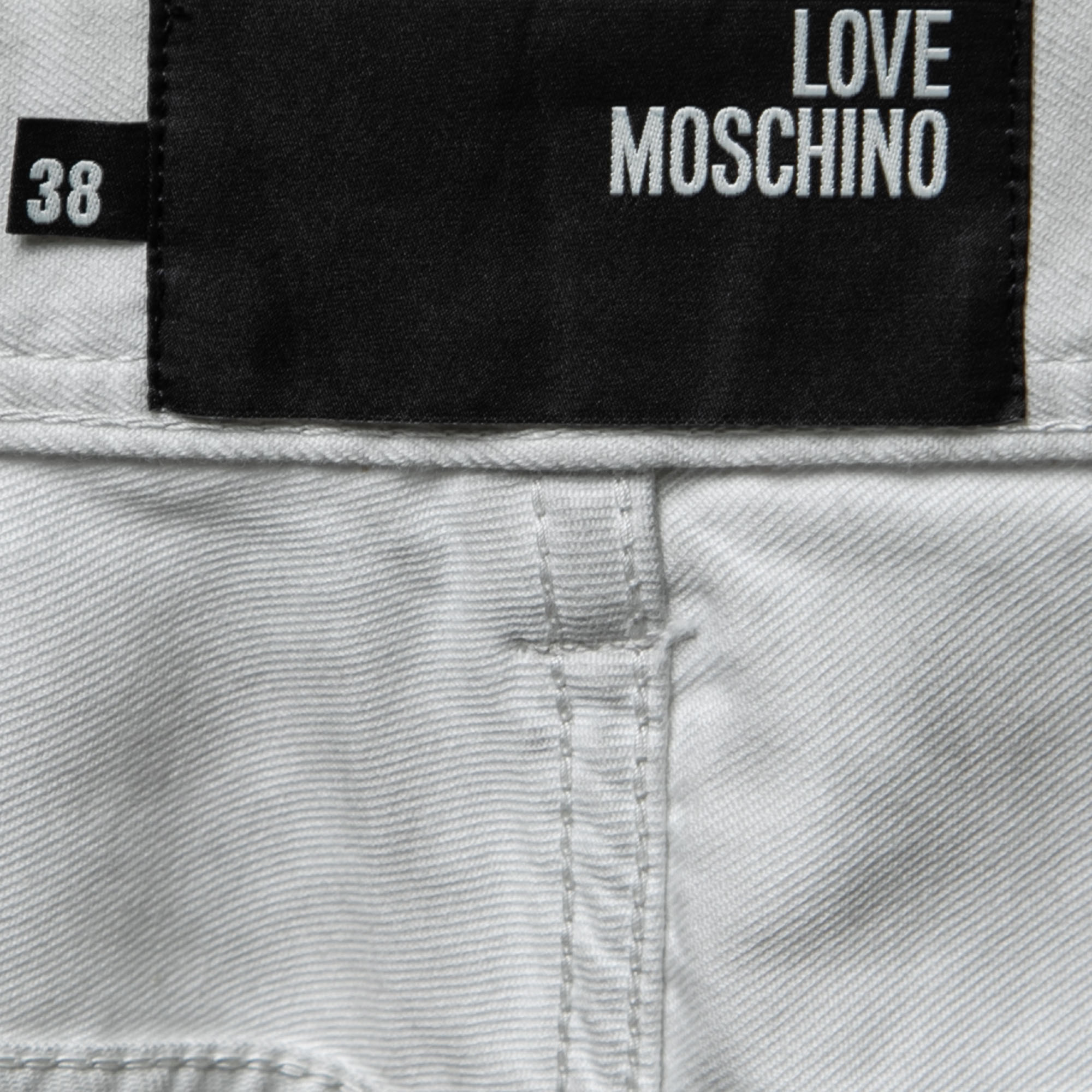 Love Moschino Grey Denim Tequila Bum Bum Regular Leg Jeans XXL Waist 37