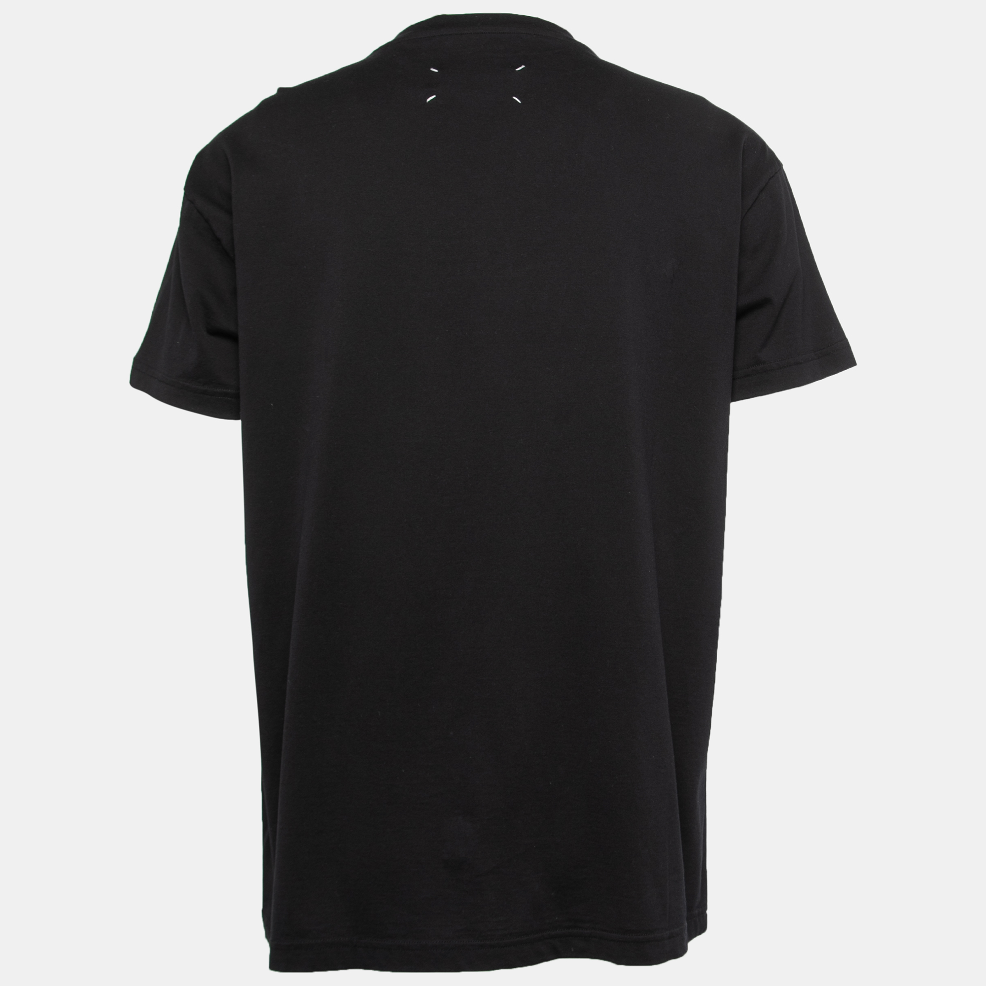 

Maison Martin Margiela Black Printed Cotton Half Sleeve T-Shirt