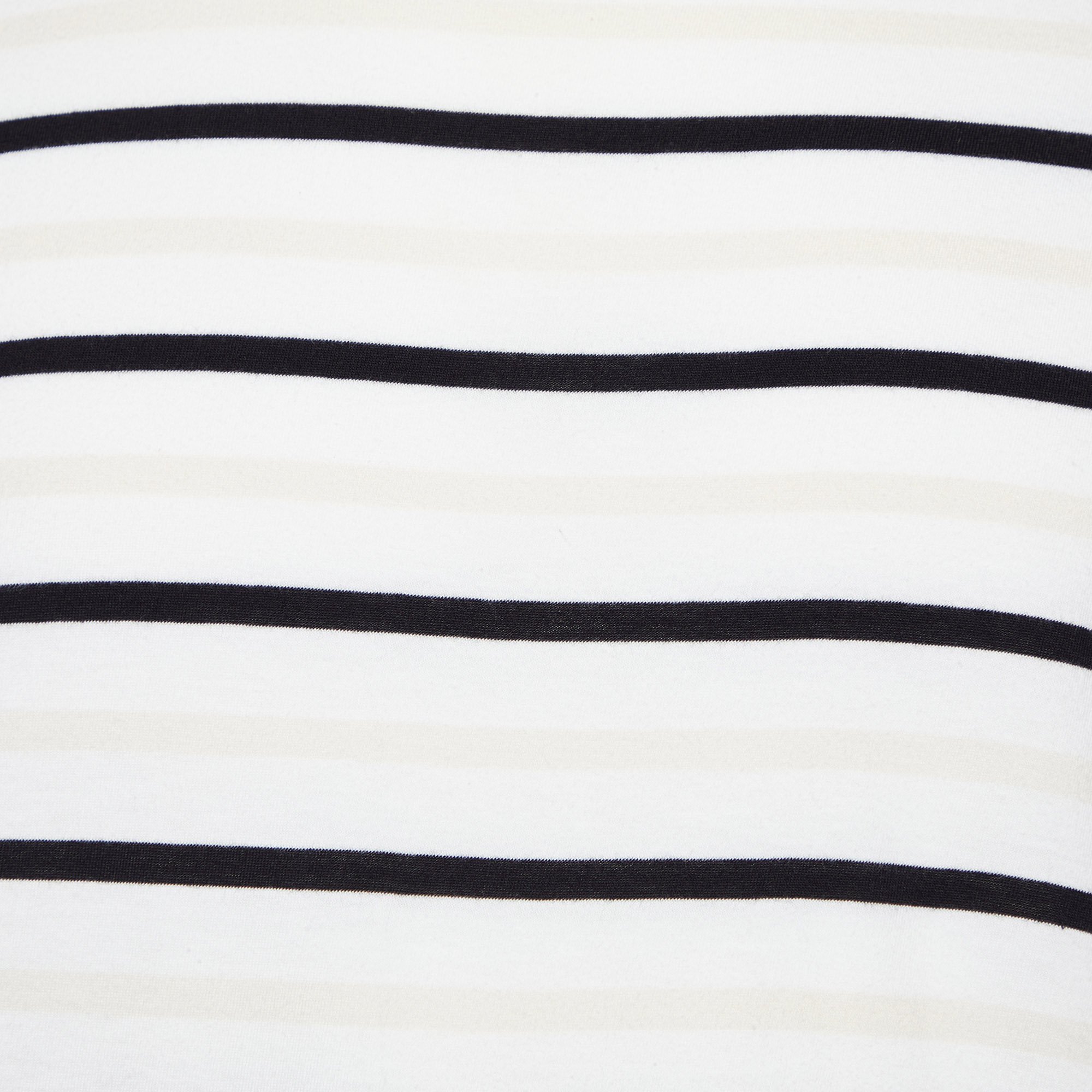 Maison Martin Margiela White Striped Cotton Knit Contrast Detail T-Shirt XL