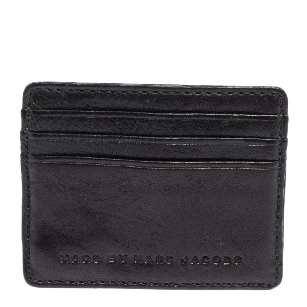 Marc By Marc Jacobs Black Leather Card Holder