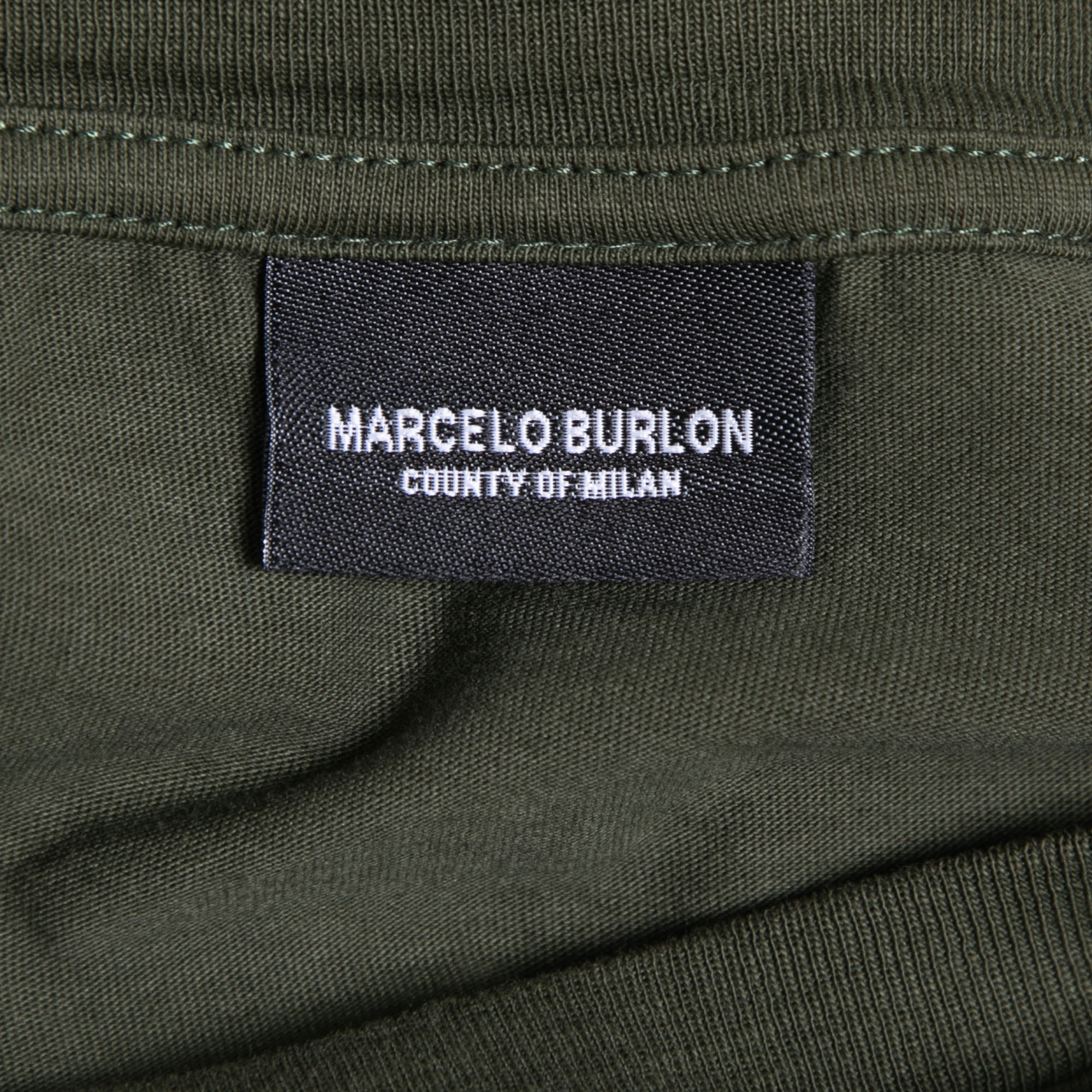 Marcelo Burlon Military Green Coquimbo Print Cotton Crew Neck T-Shirt S
