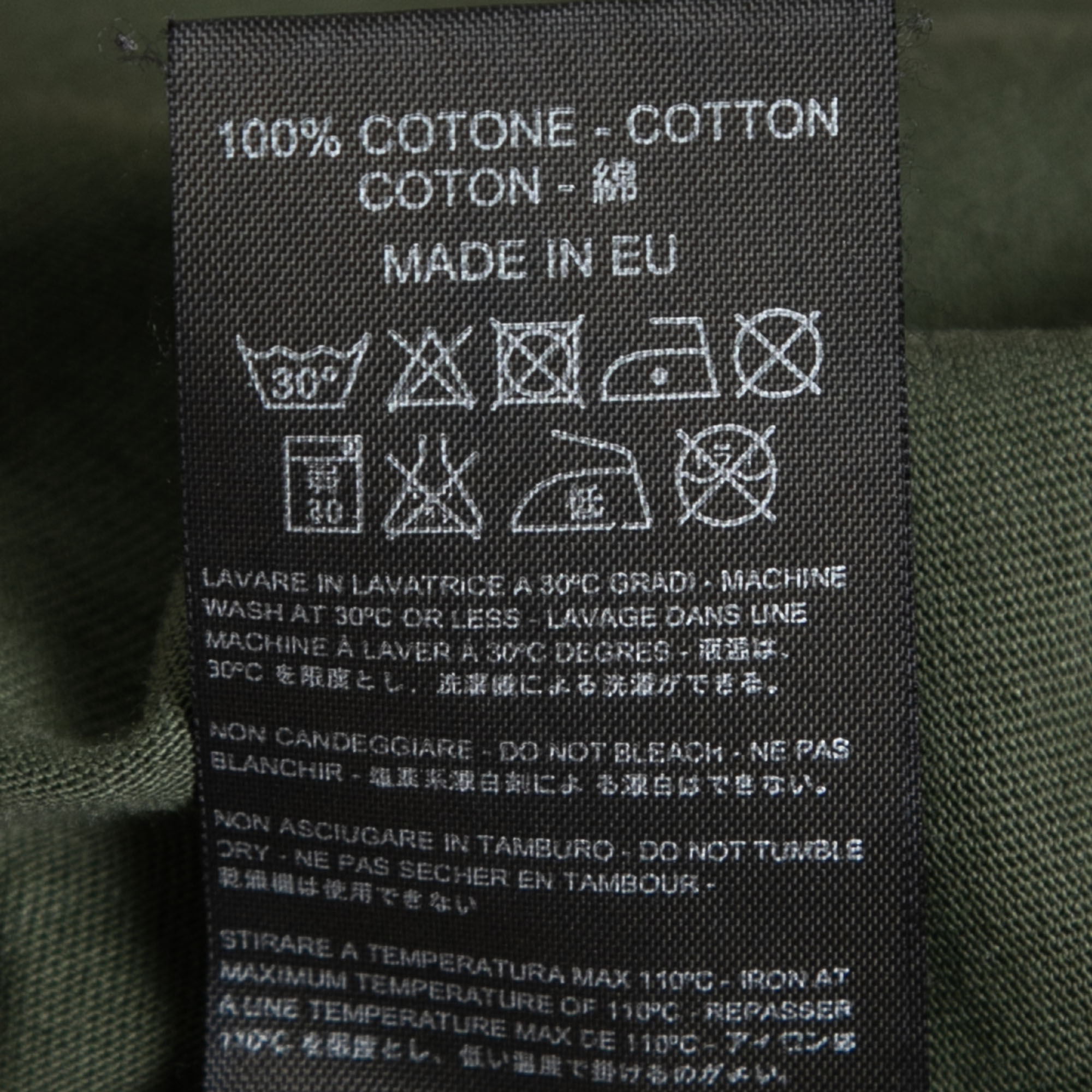 Marcelo Burlon Military Green Coquimbo Print Cotton Crew Neck T-Shirt S