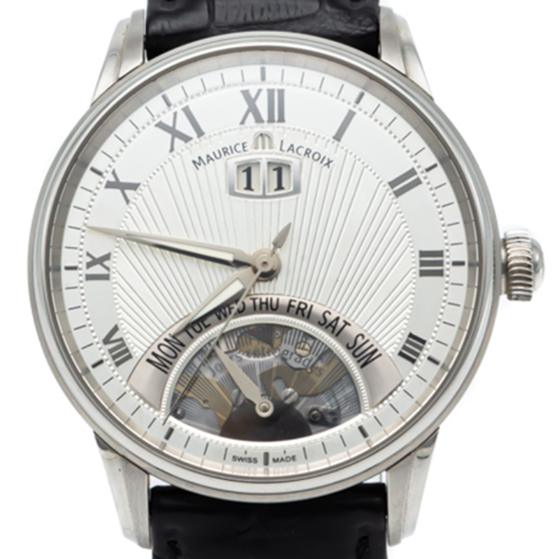 

Maurice Lacroix Silver Jours Retrograde Steel Automatic Men's Watch