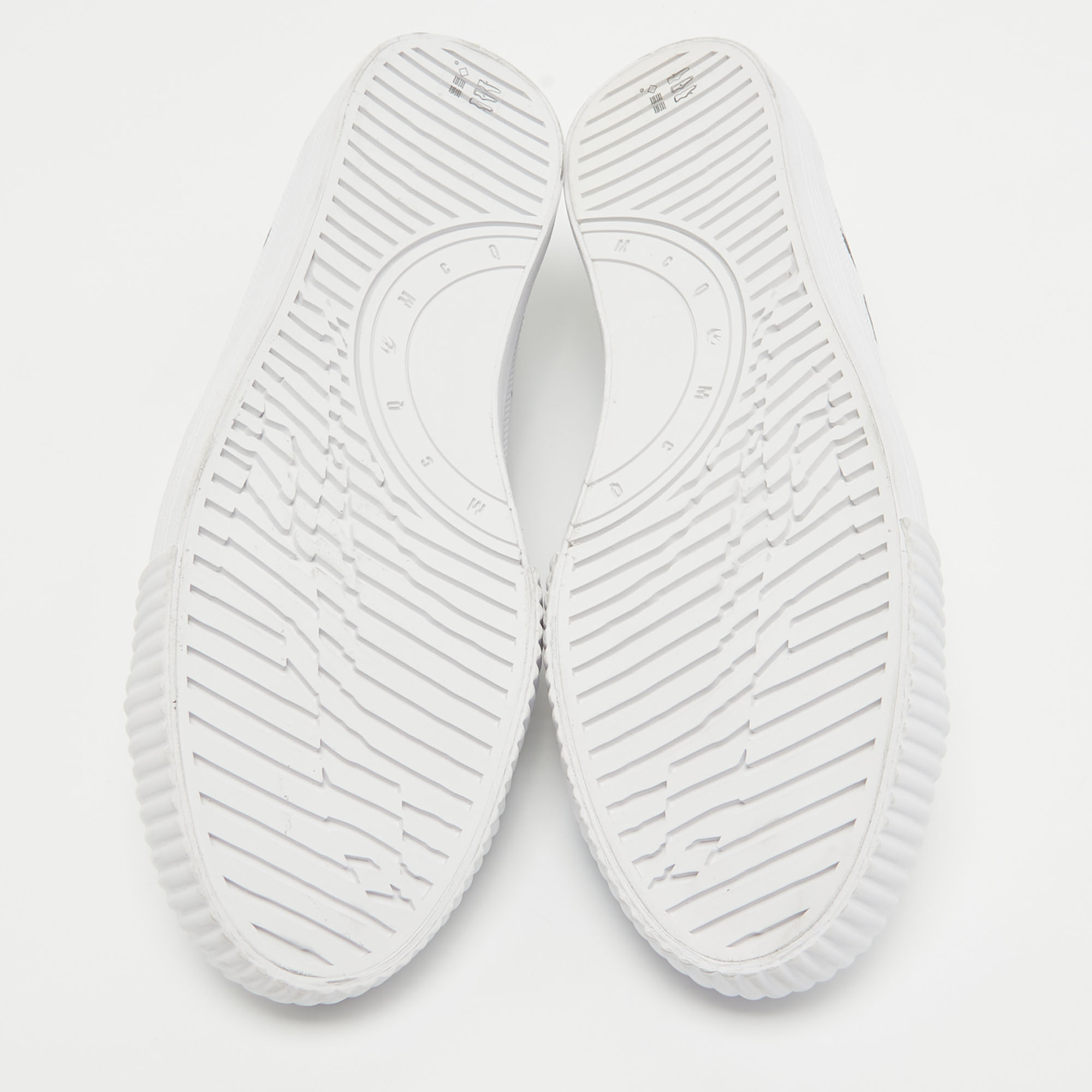 McQ By Alexander McQueen White Canvas Swallow Sneakers Size 44