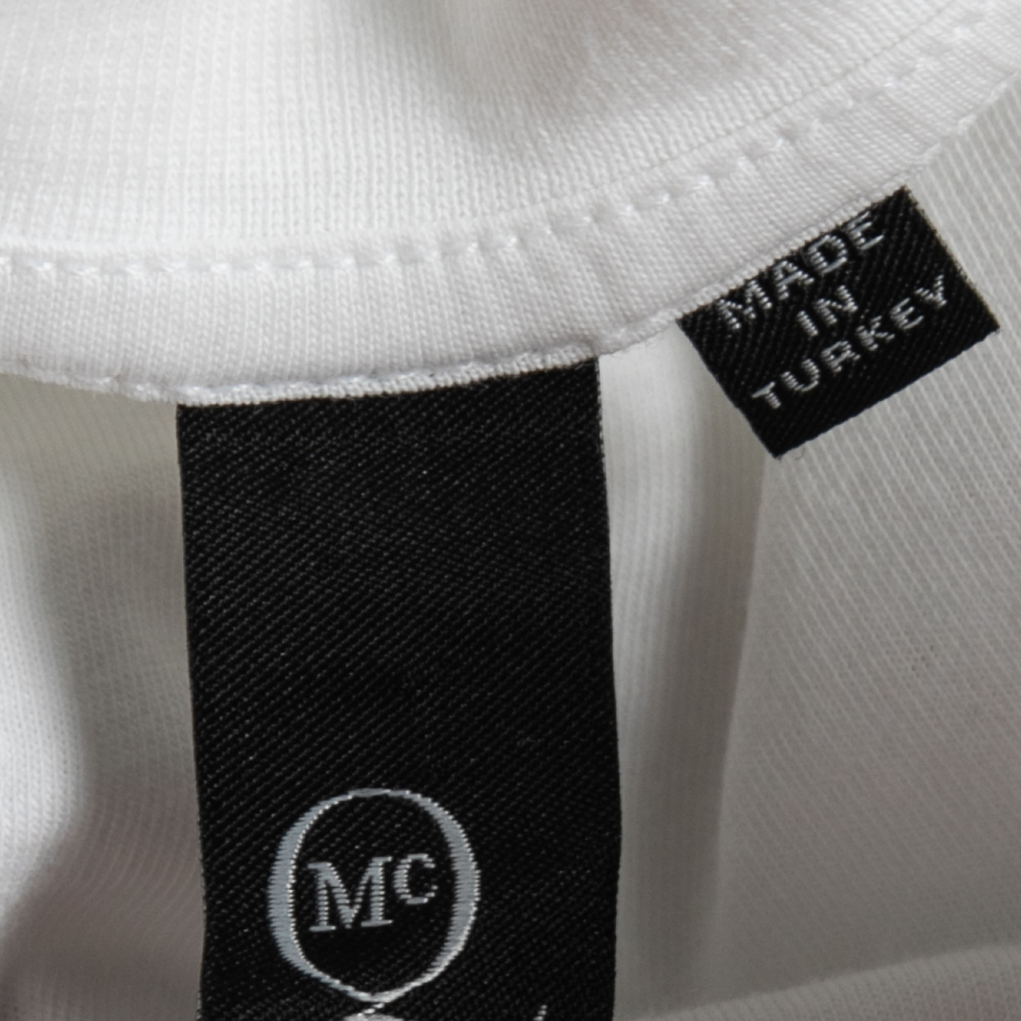 McQ By Alexander McQueen White Logo Print Cotton Crew Neck T-Shirt XS