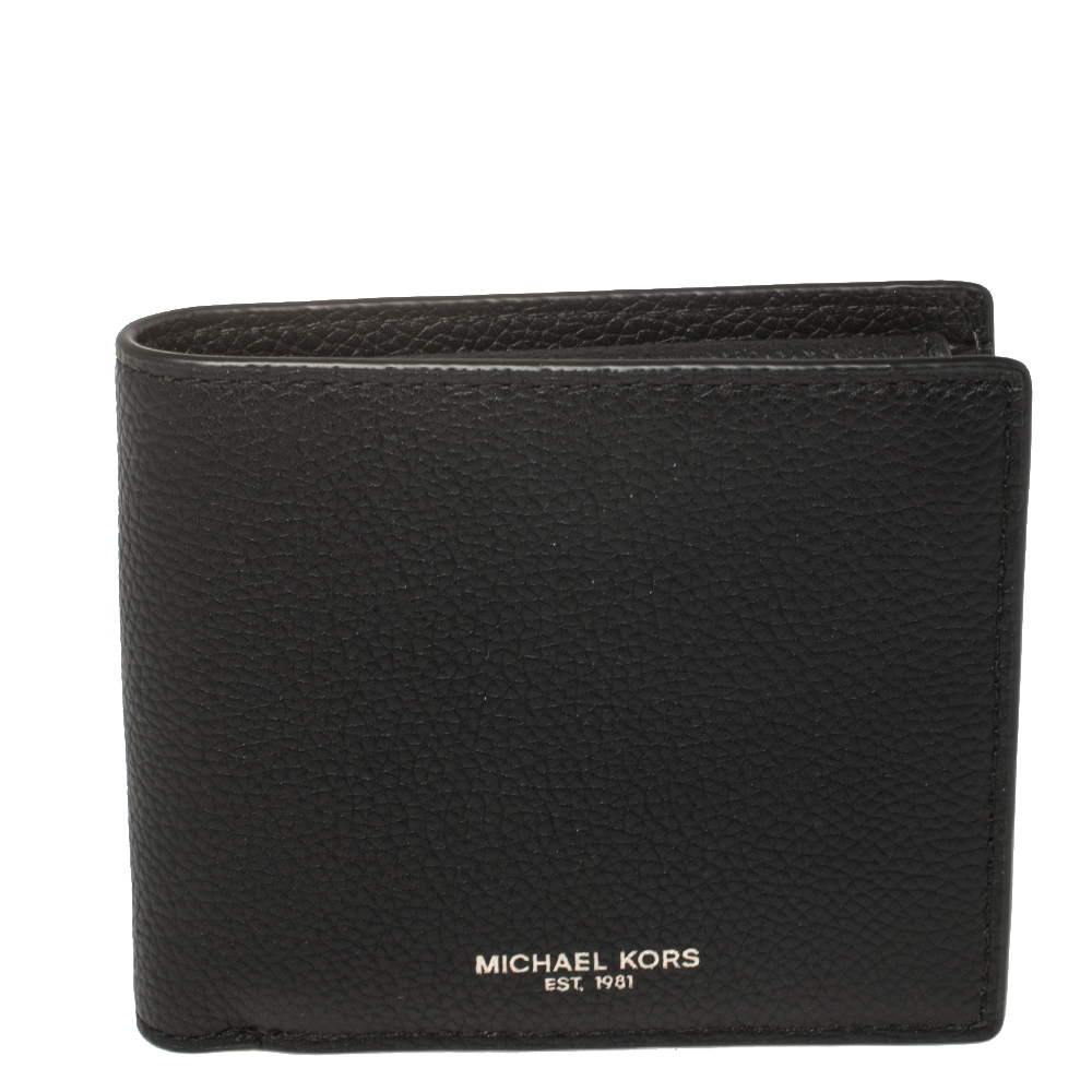 Michael Kors Black Leather Andy Bifold Wallet