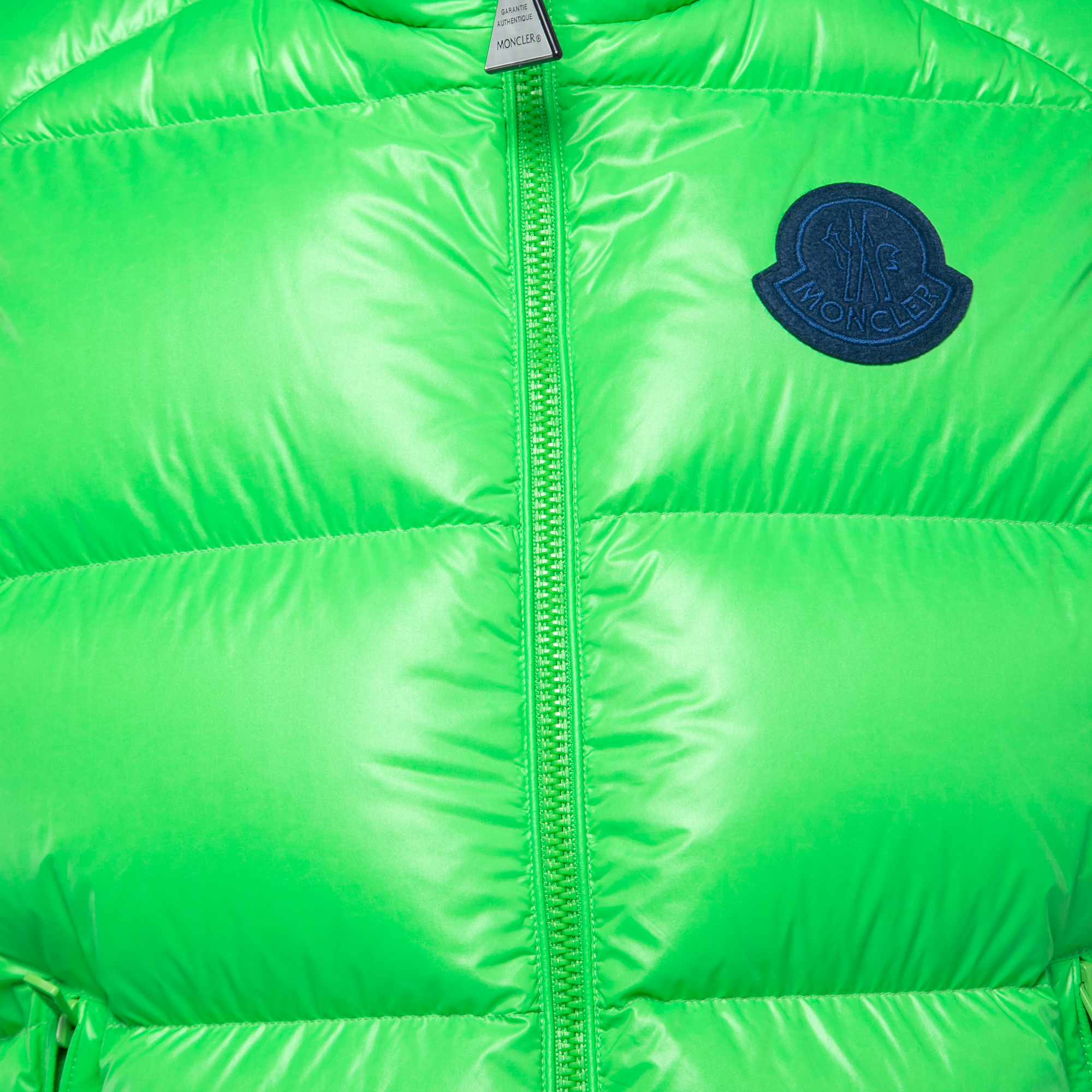Moncler Lime Green Quilted Puffer Vest XL