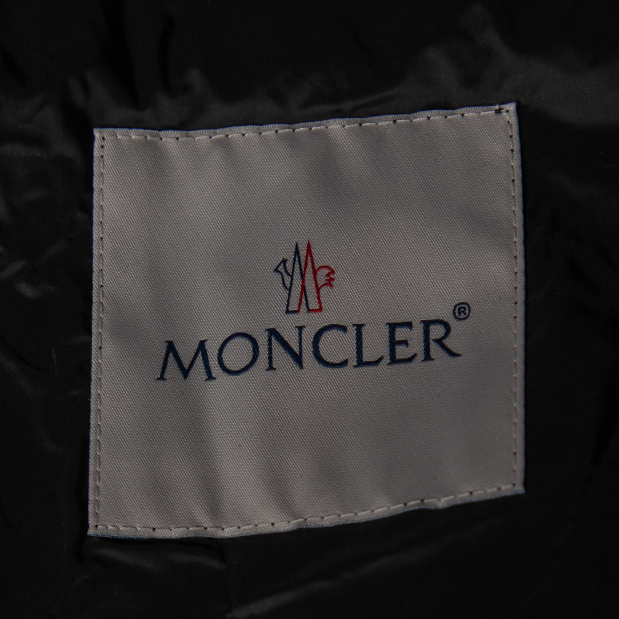 Moncler X Palm Angels Black Synthetic Hooded Parka XXS
