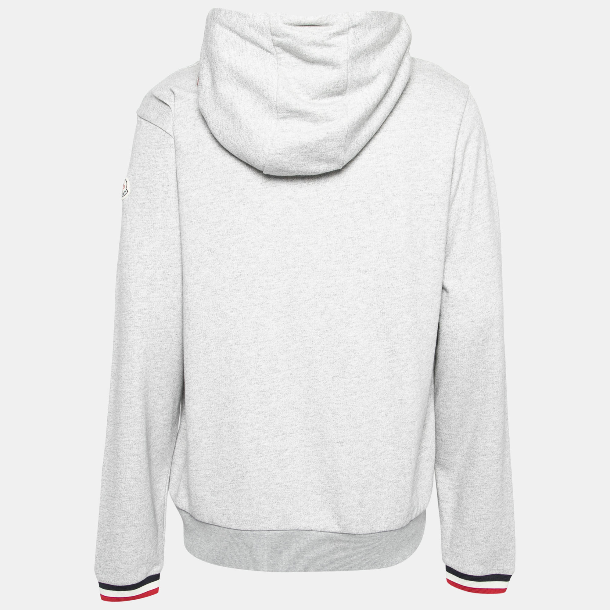 

Moncler Grey Cotton Zip Front Hooded Jacket