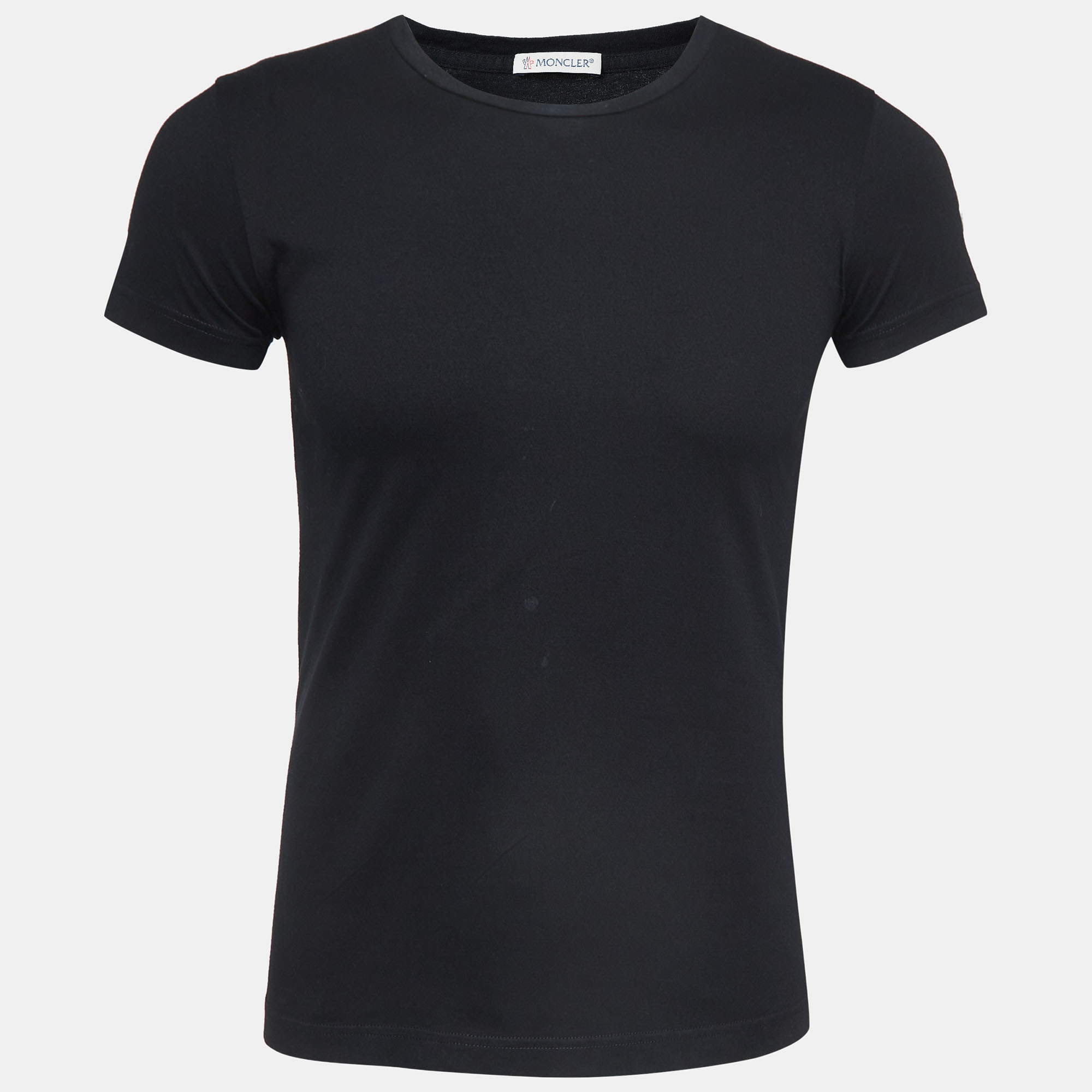 Moncler black cotton short sleeve t-shirt m