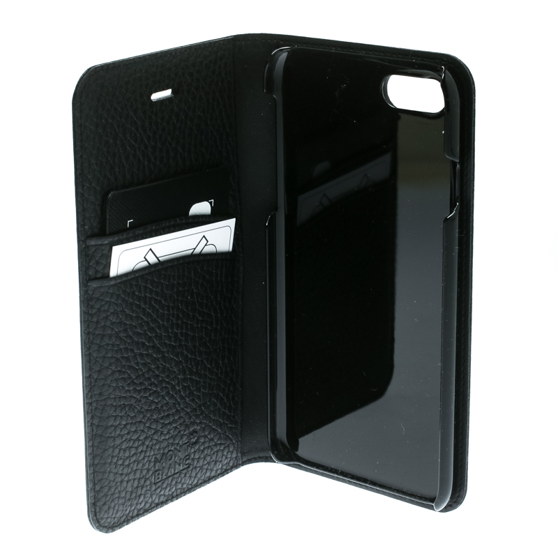 

Montblanc Black Leather Flipside iPhone 8 Case