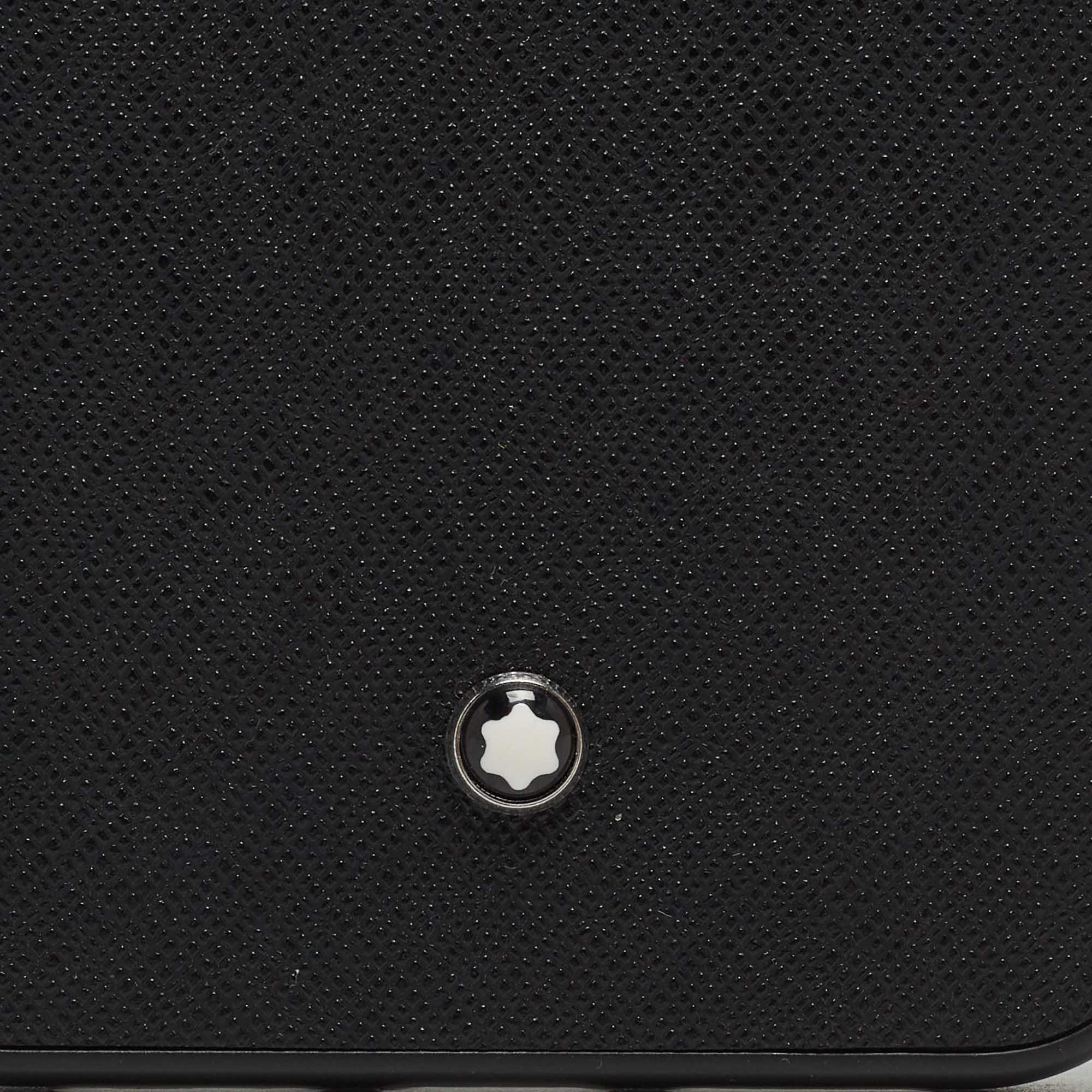 Montblanc Black Sartorial Leather IPhone 14 Pro Case