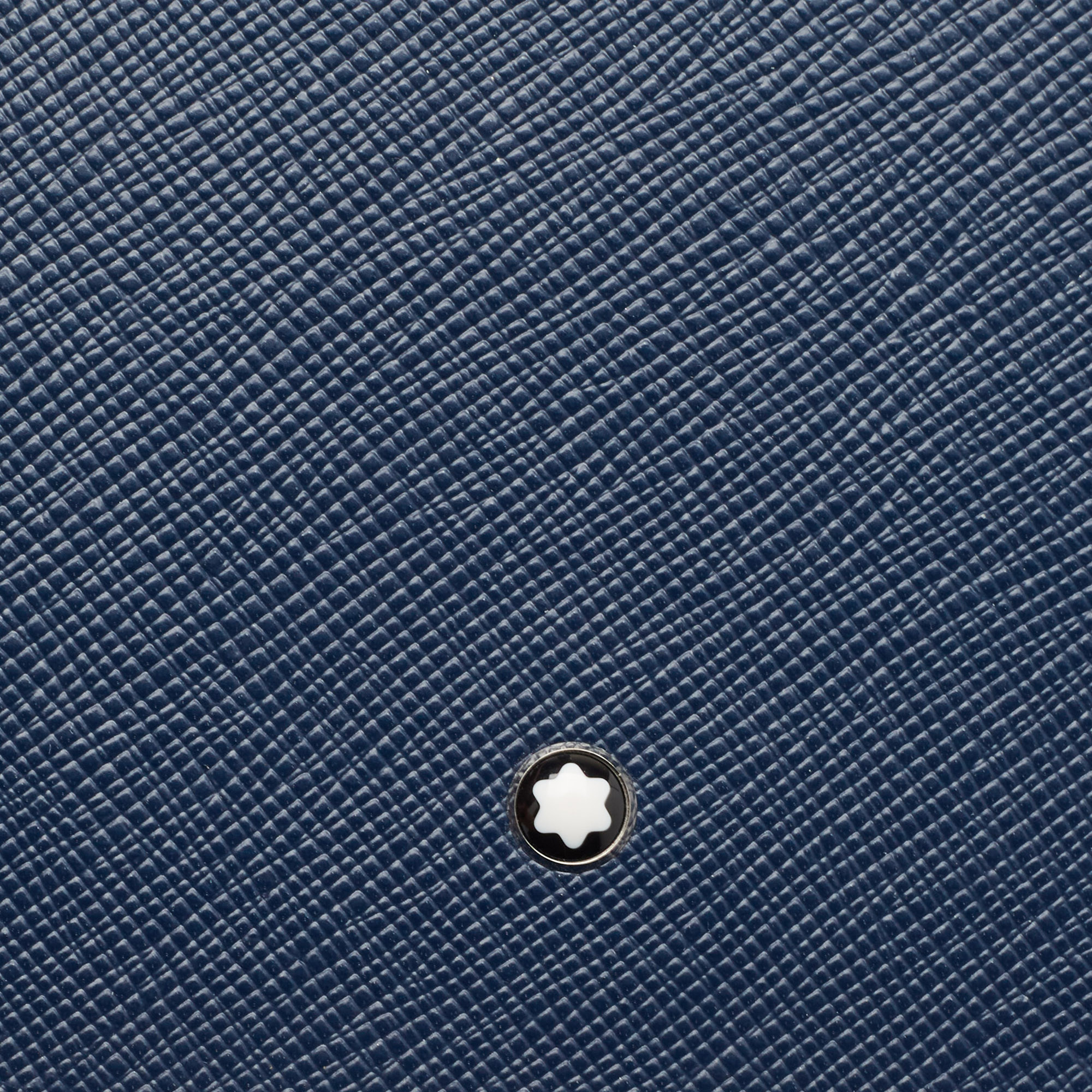 Montblanc Navy Blue Leather Fine Stationery Notebook