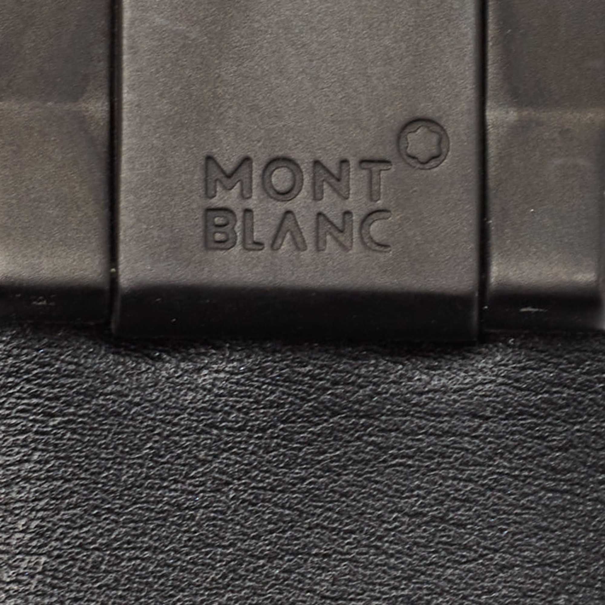 Montblanc Black Leather Cut To Size Buckle Belt