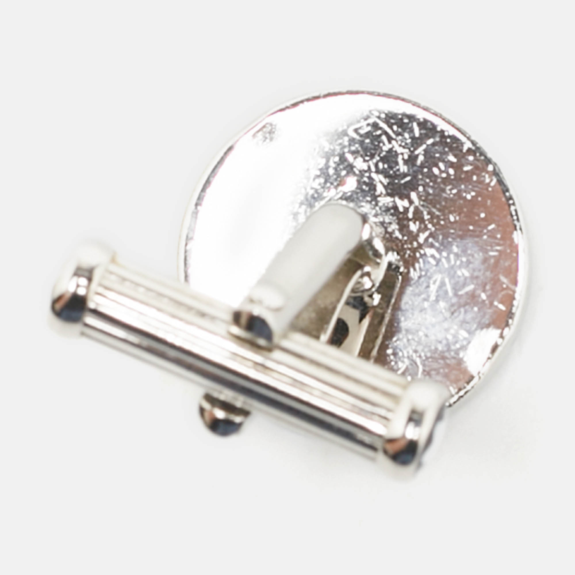 Montblanc Meisterstück Silver Tone Composite Inlay Cufflinks