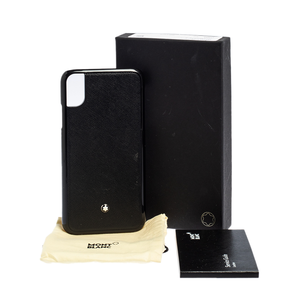 Montblanc Black Leather Sartorial IPhone XR Hard Phone Case