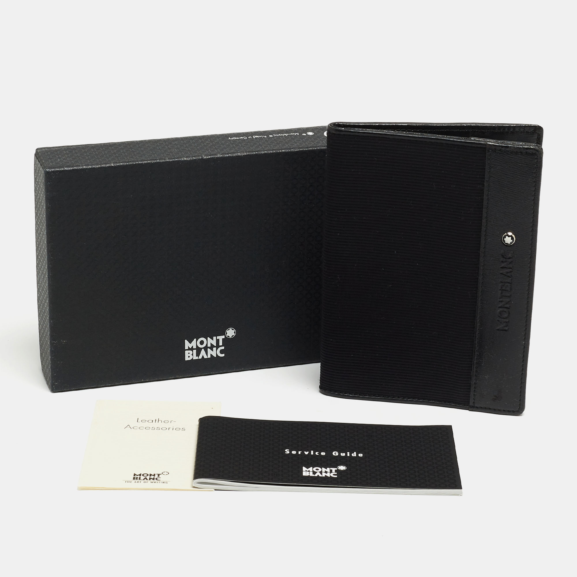 Montblanc Black Fabric And Leather Nightflight Passport Holder
