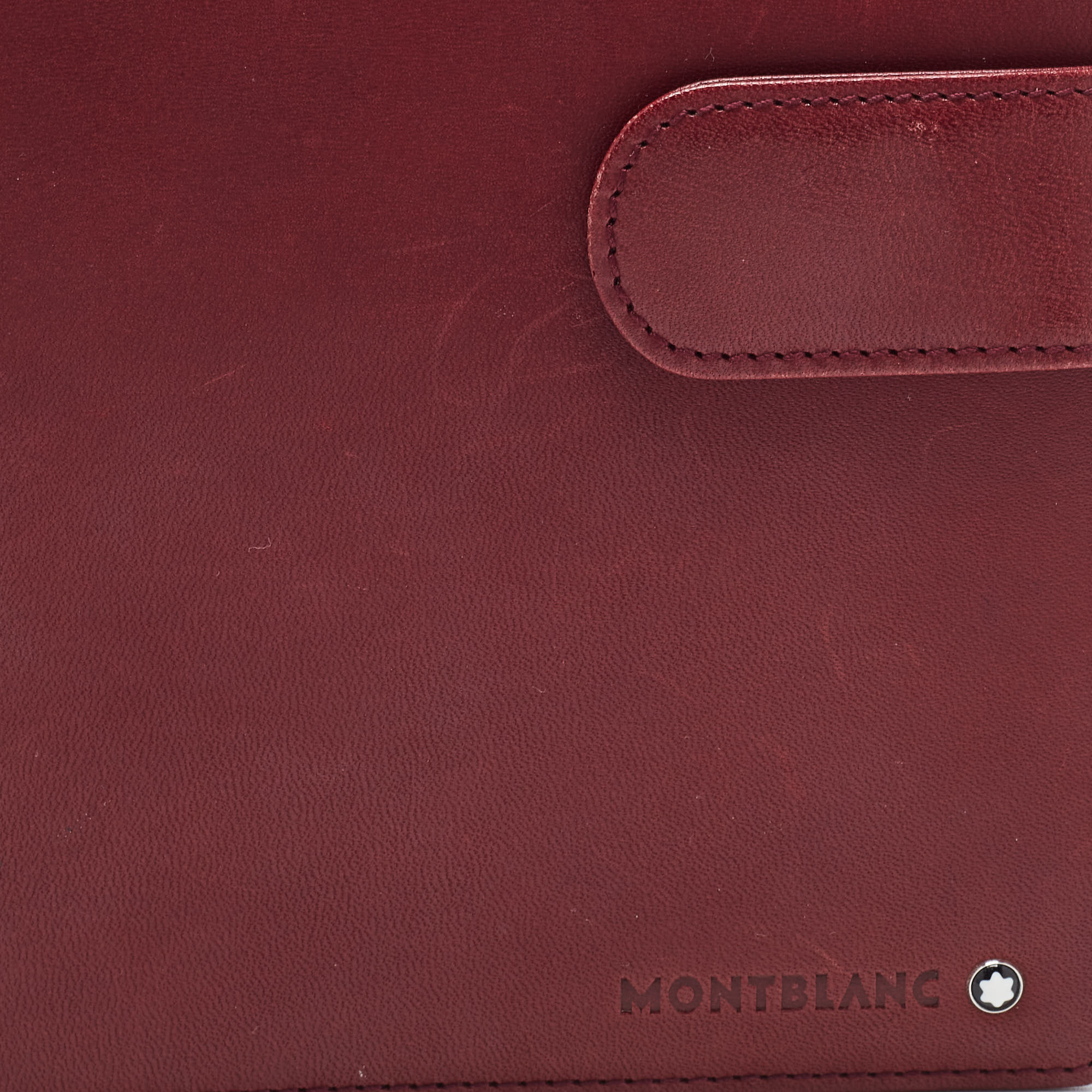 Montblanc Burgundy Leather Meisterstuck Agenda Cover