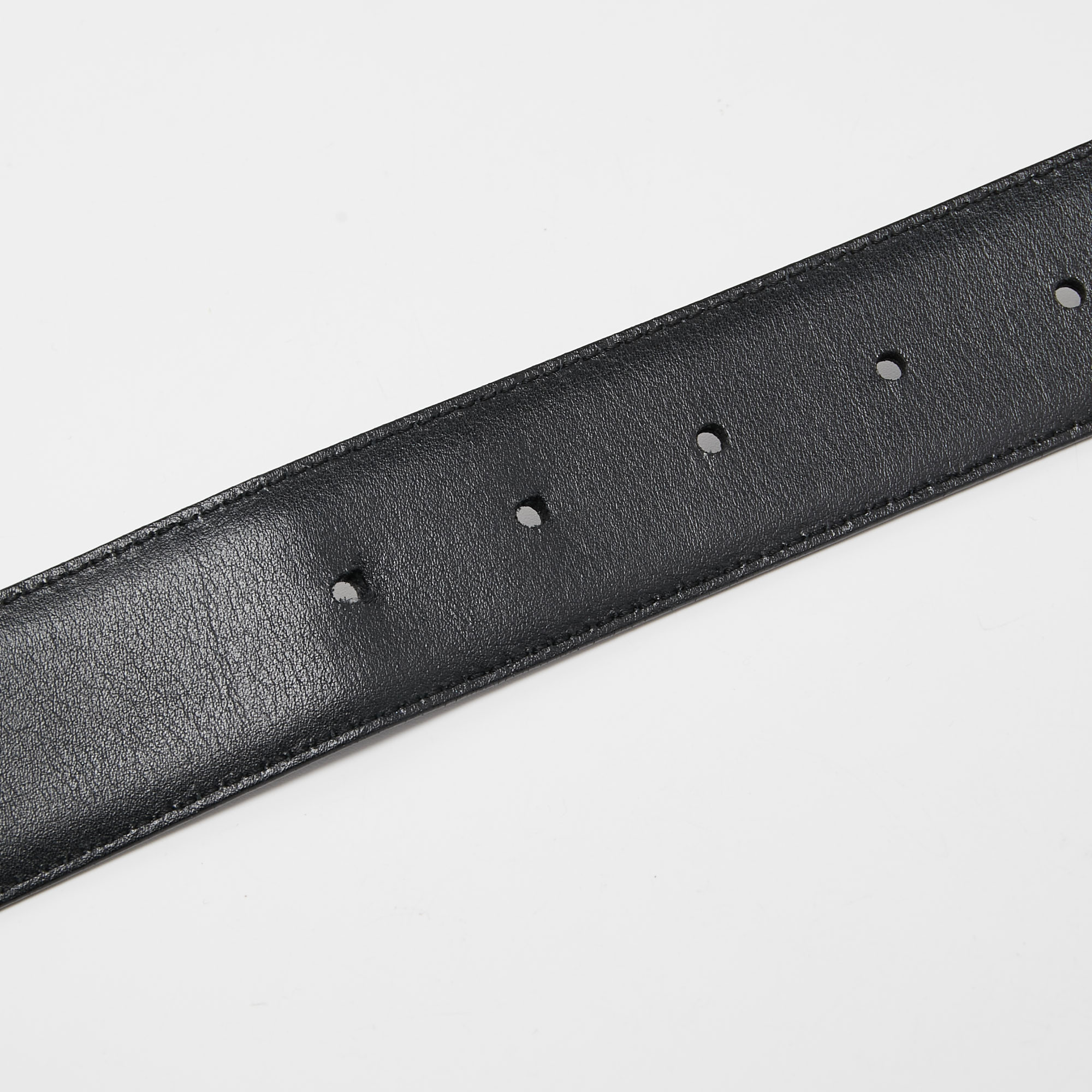 Montblanc Grey Ombre Leather Cut To Size Buckle Belt