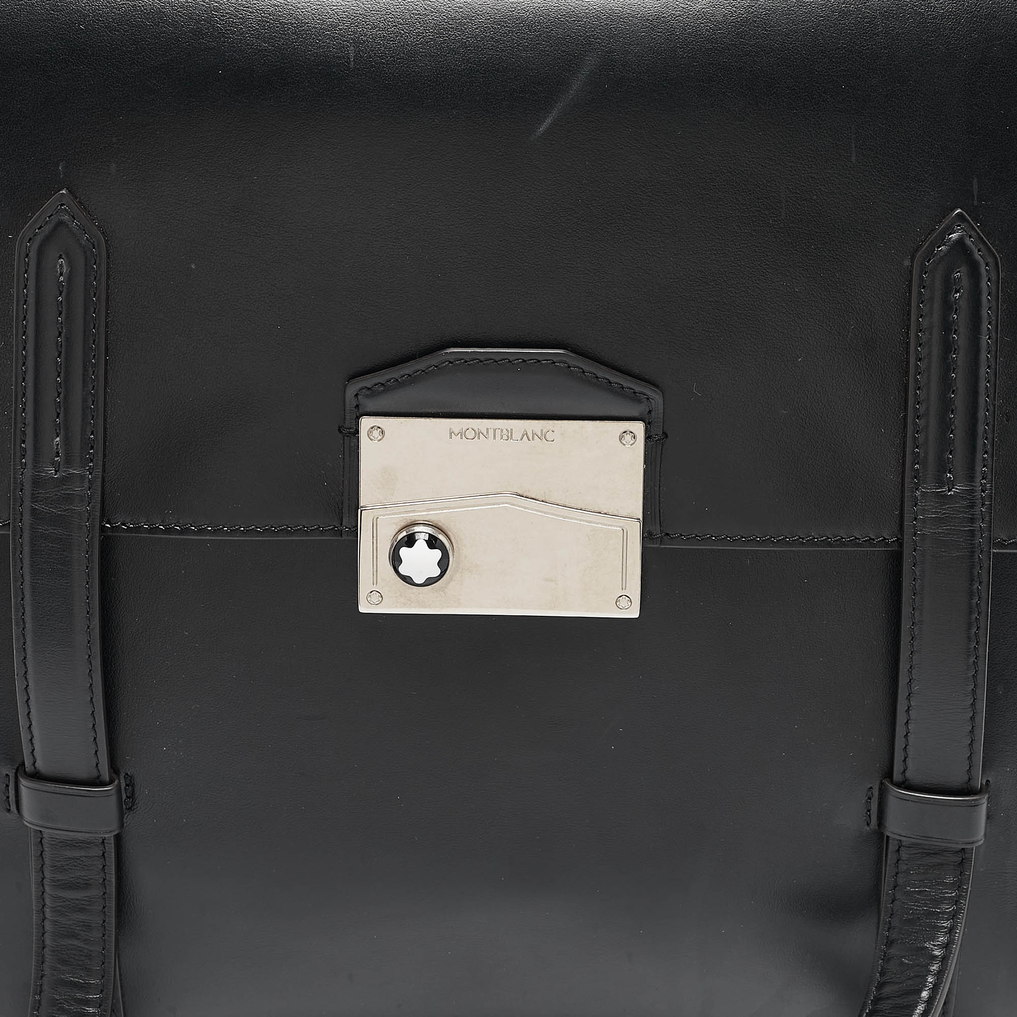 Montblanc Black Leather Meisterstück Neo Briefcase Bag